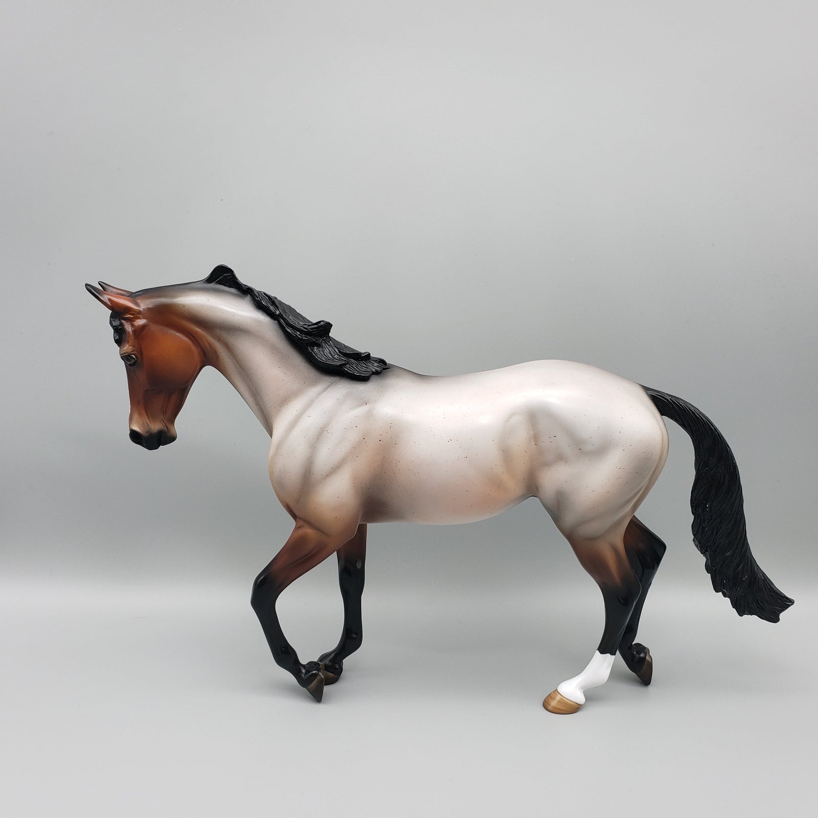 Grazer OOAK Bay Roan Thoroughbred By Angela Marleau EQ23