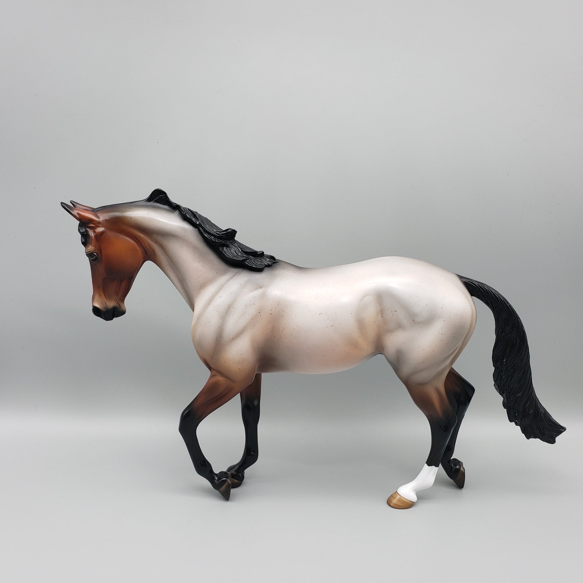 Grazer OOAK Bay Roan Thoroughbred By Angela Marleau EQ23