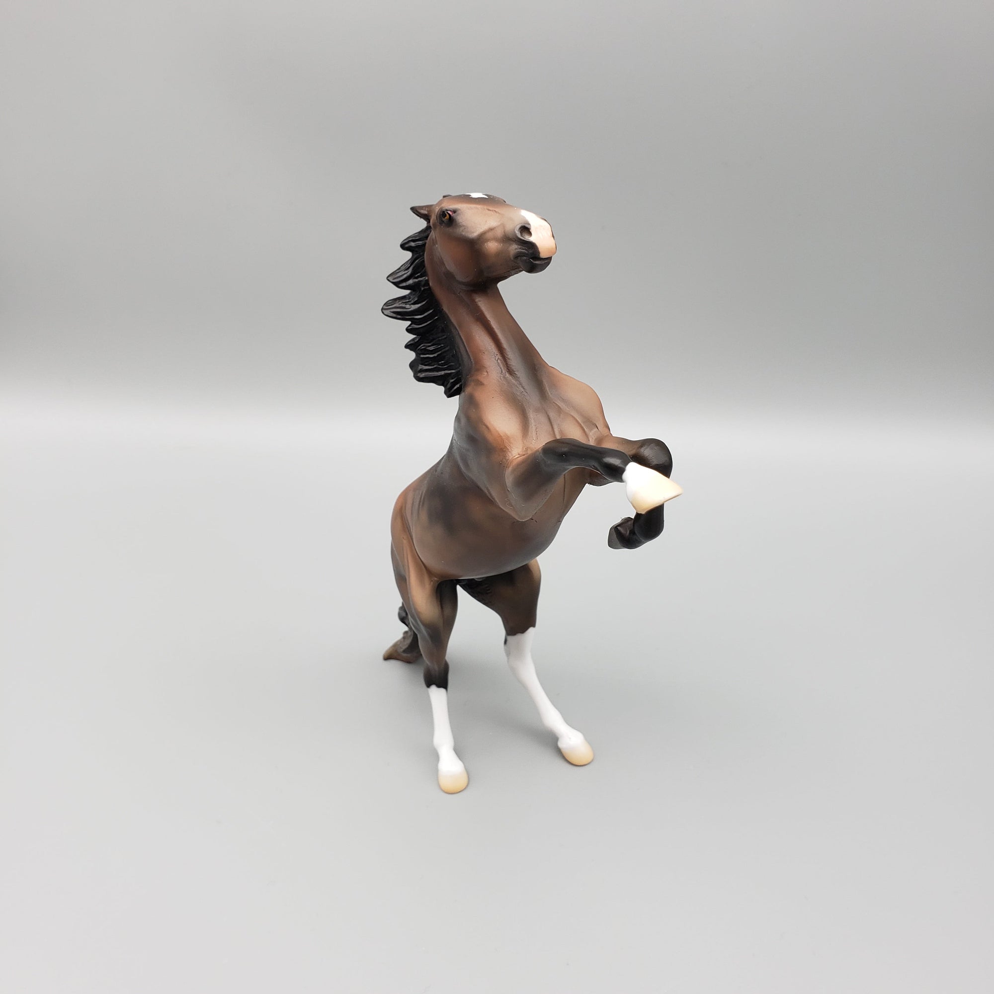 Pinto Bean OOAK Dappled Bay Rearing Pebble By Jess Hamill EQ23