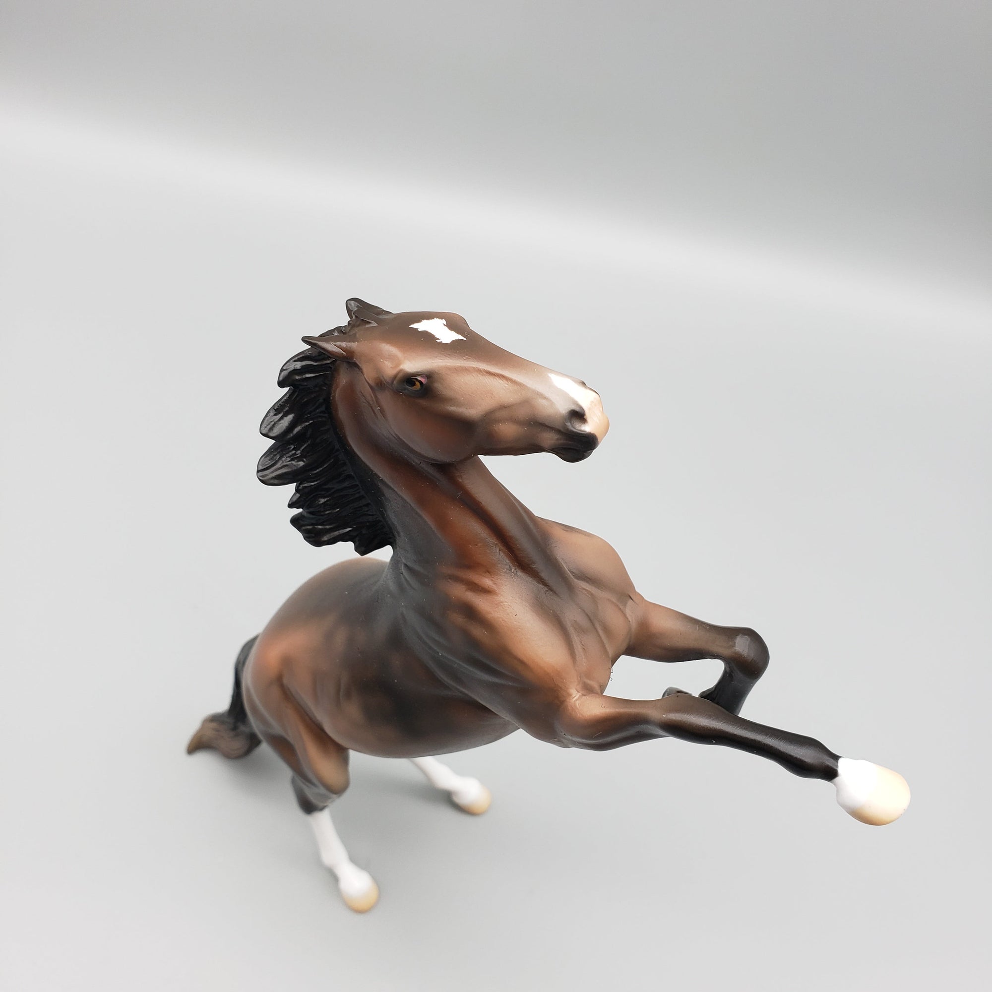 Pinto Bean OOAK Dappled Bay Rearing Pebble By Jess Hamill EQ23