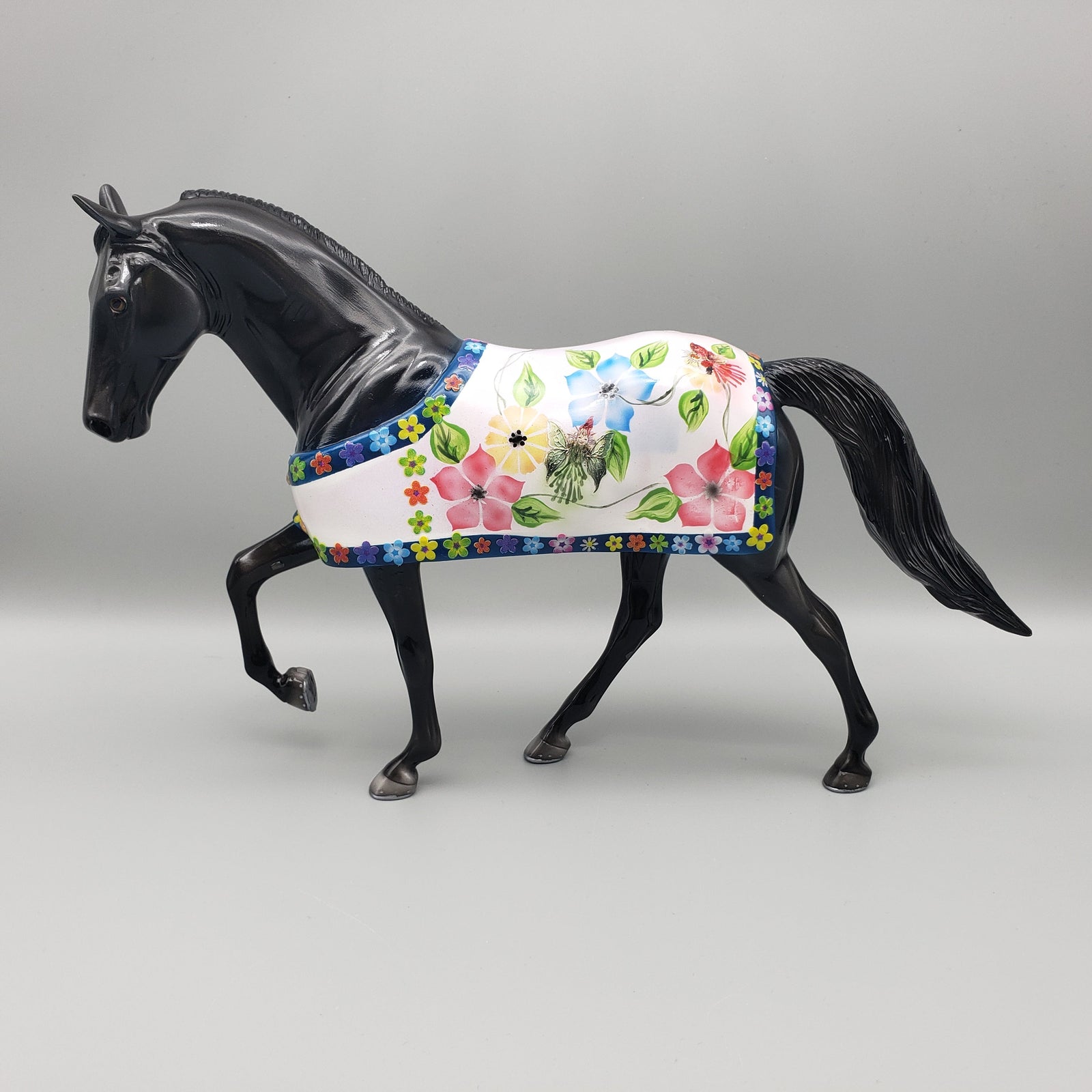 Pixieland Jazz OOAK Black Tennessee Walking Horse with Blanket By Dawn Quick Best Offers 6/26/23