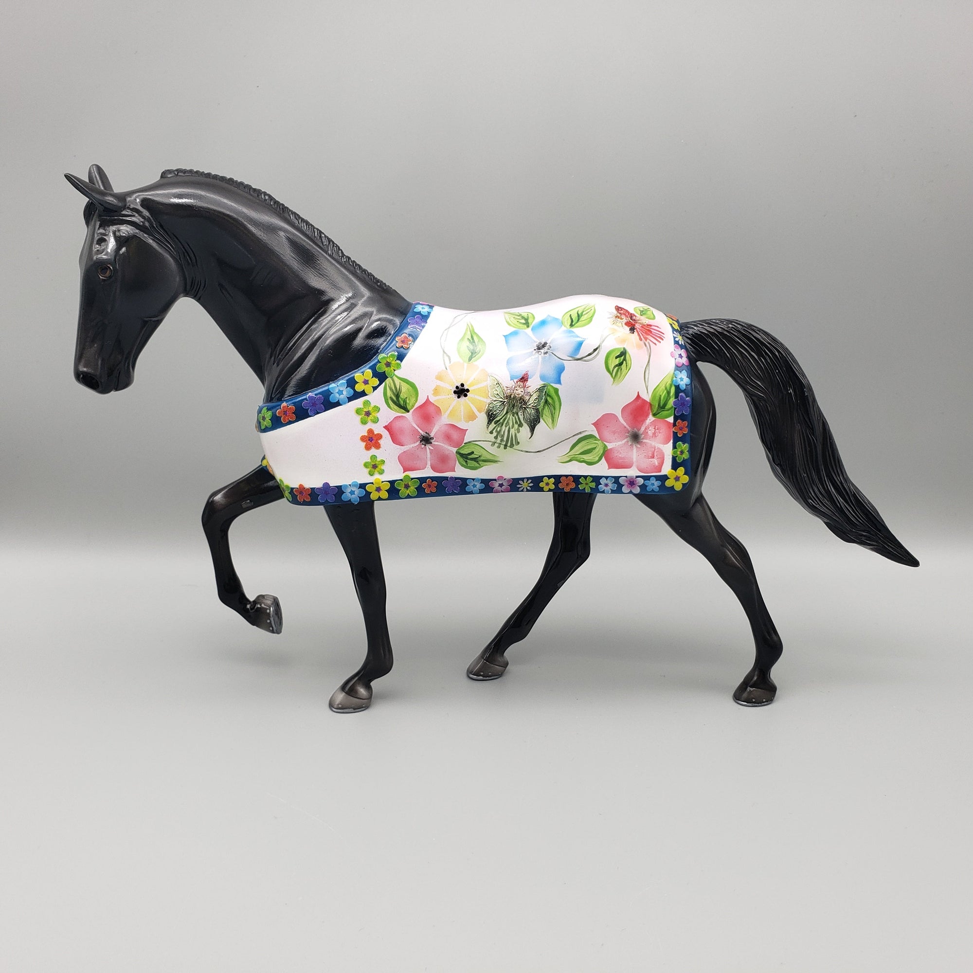 Pixieland Jazz OOAK Black Tennessee Walking Horse with Blanket By Dawn Quick Best Offers 6/26/23