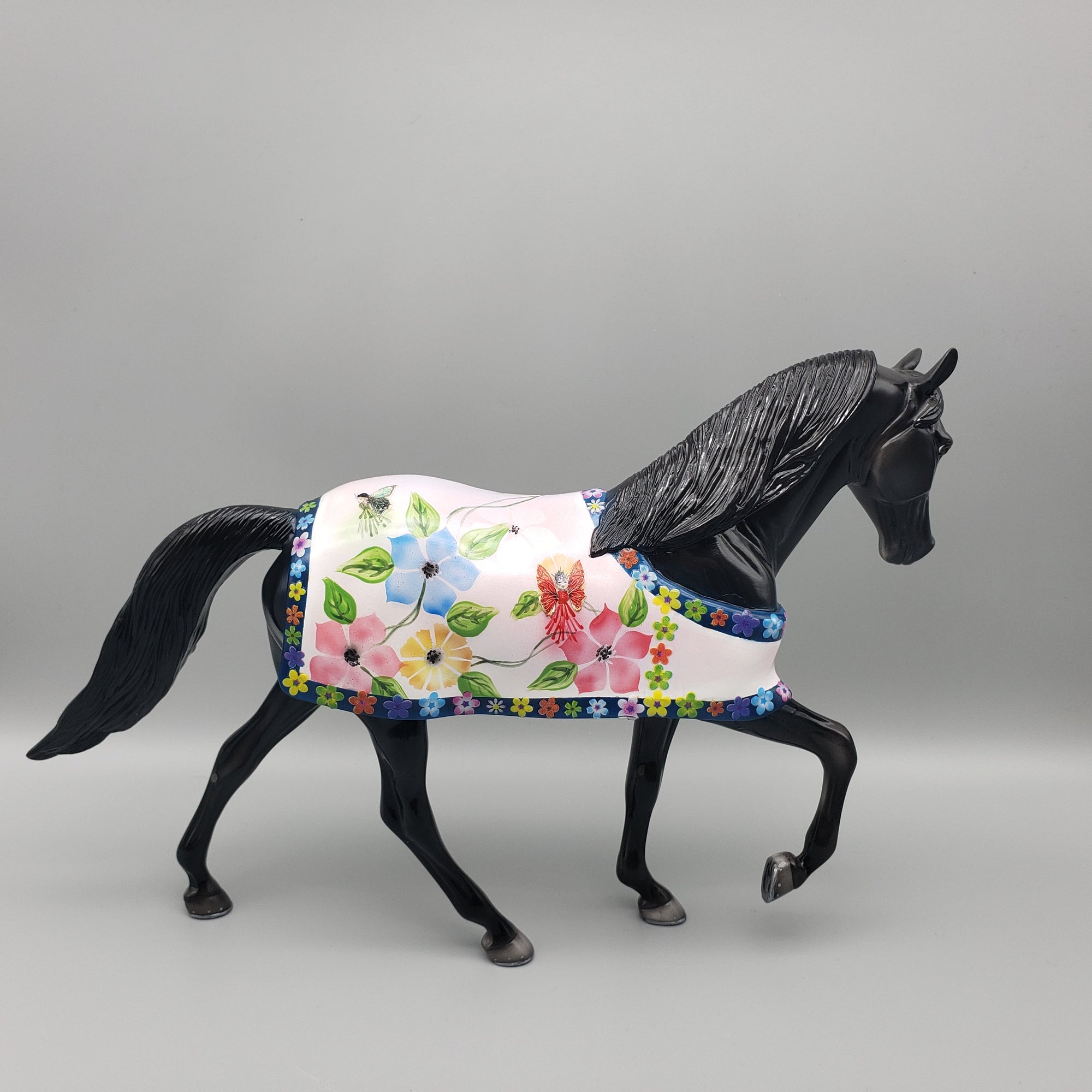 Pixieland Jazz OOAK Black Tennessee Walking Horse with Blanket By Dawn Quick Best Offers 6/26/23