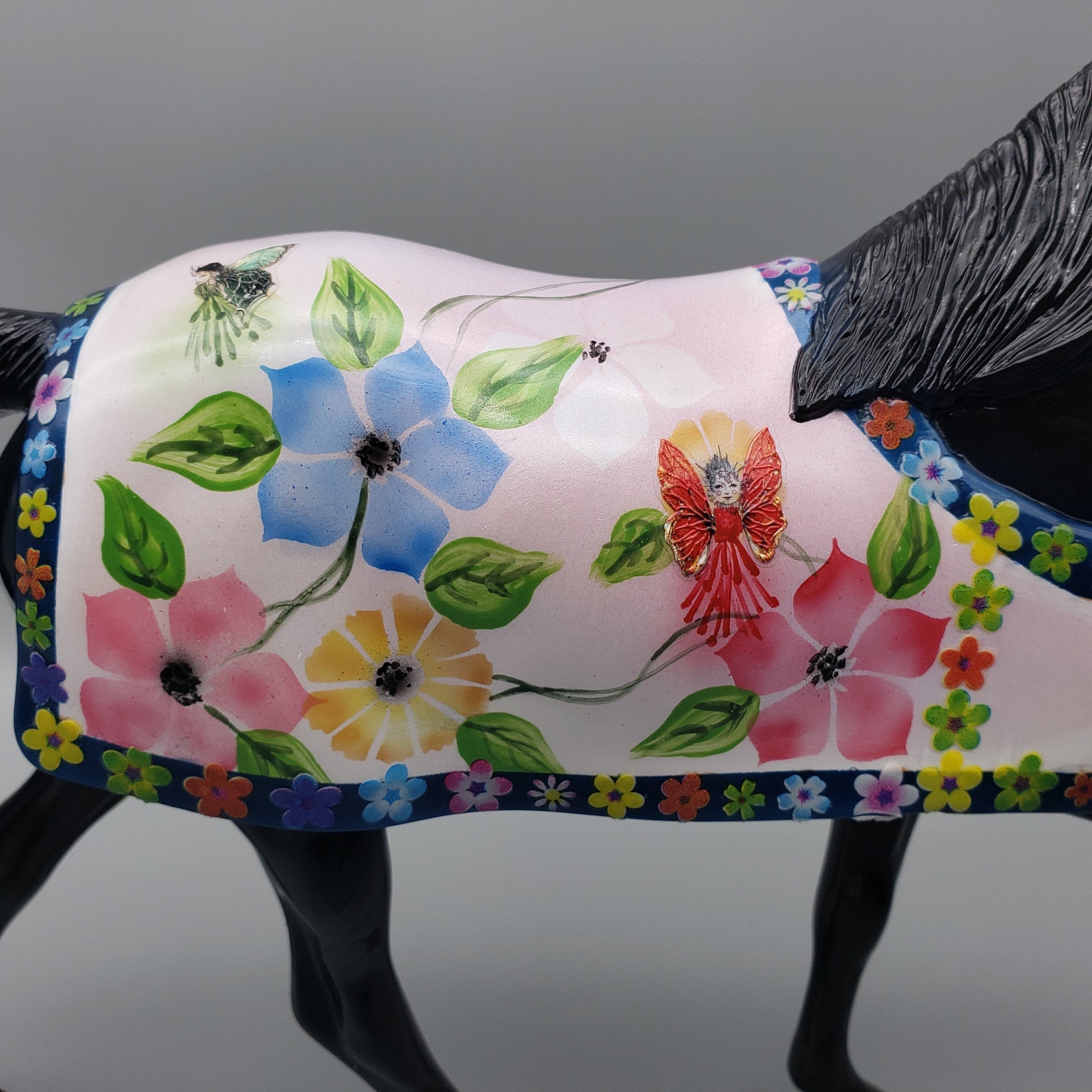 Pixieland Jazz OOAK Black Tennessee Walking Horse with Blanket By Dawn Quick Best Offers 6/26/23