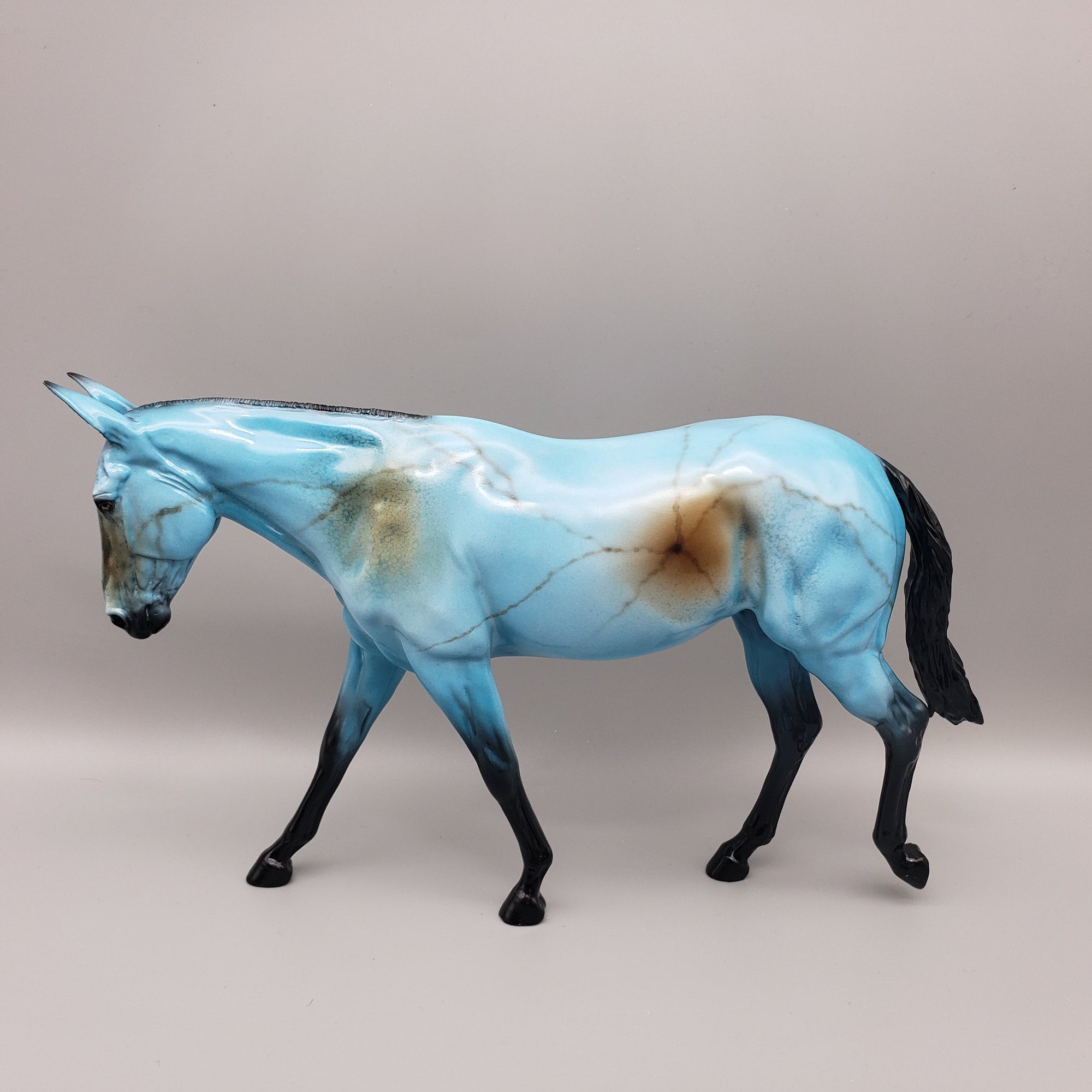 Miah OOAK Turquoise Stone Inspired Deco Mule By Dawn Quick EQ23