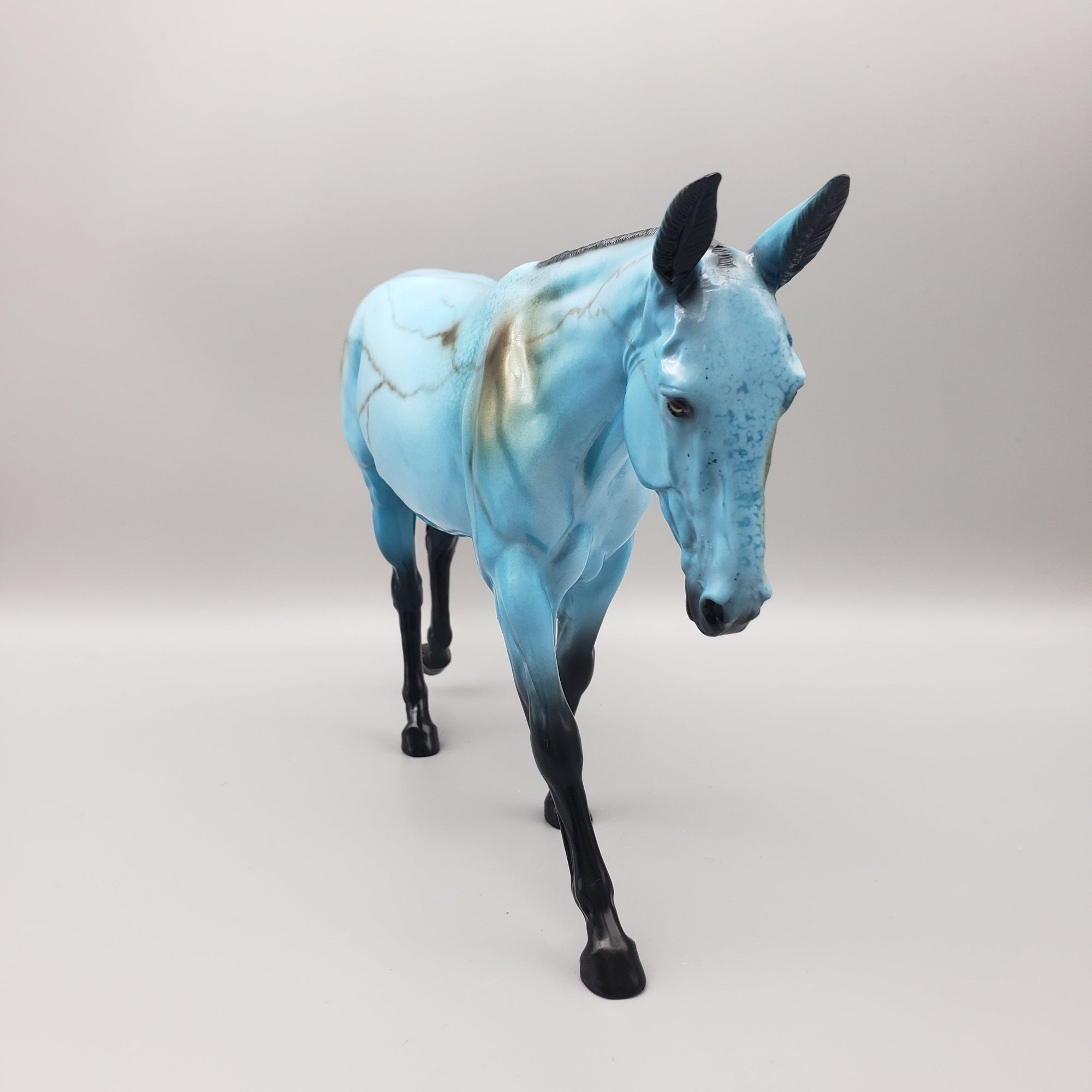 Miah OOAK Turquoise Stone Inspired Deco Mule By Dawn Quick EQ23