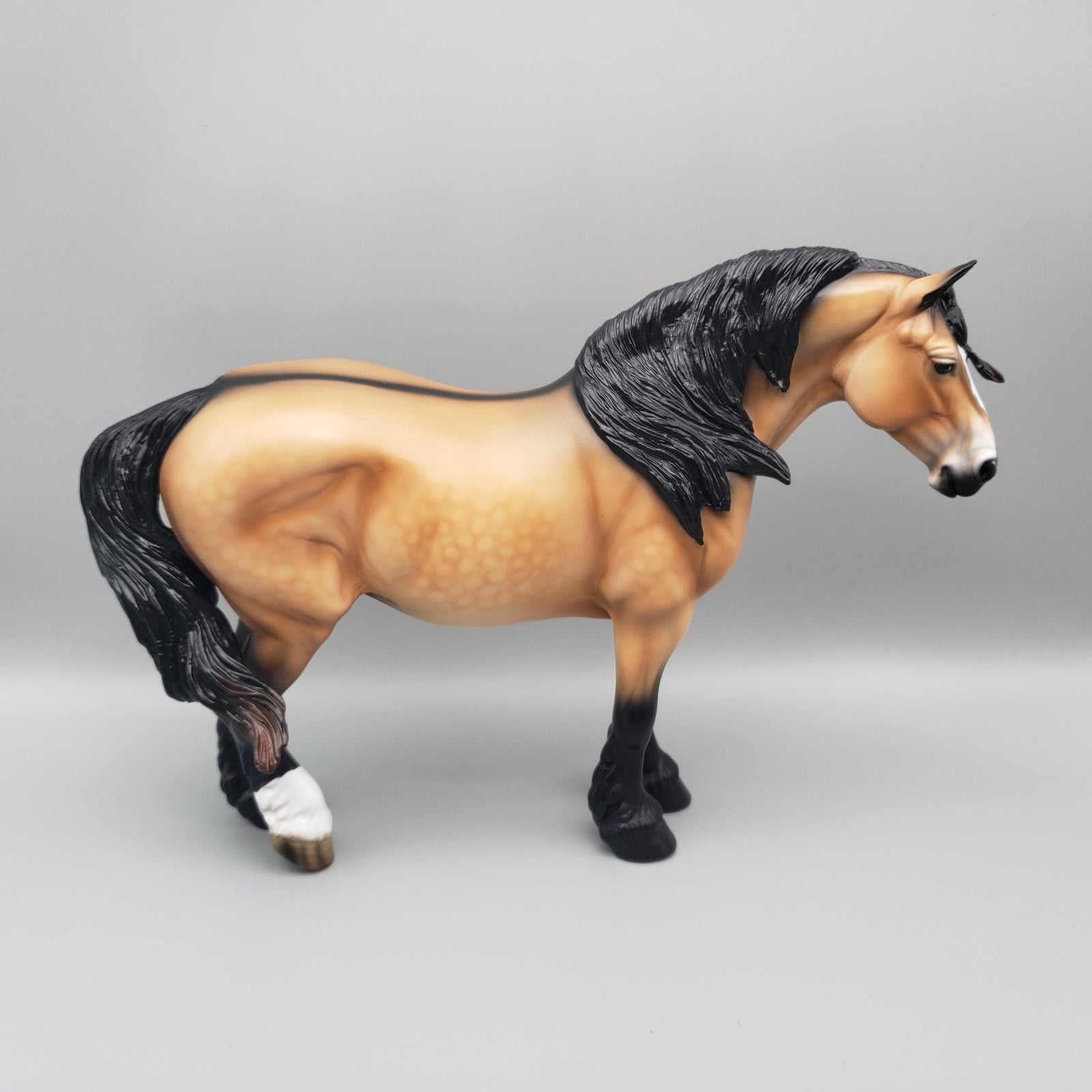 Lady Luck OOAK Dappled Dunskin Heavy Draft By Angela Marleau EQ23