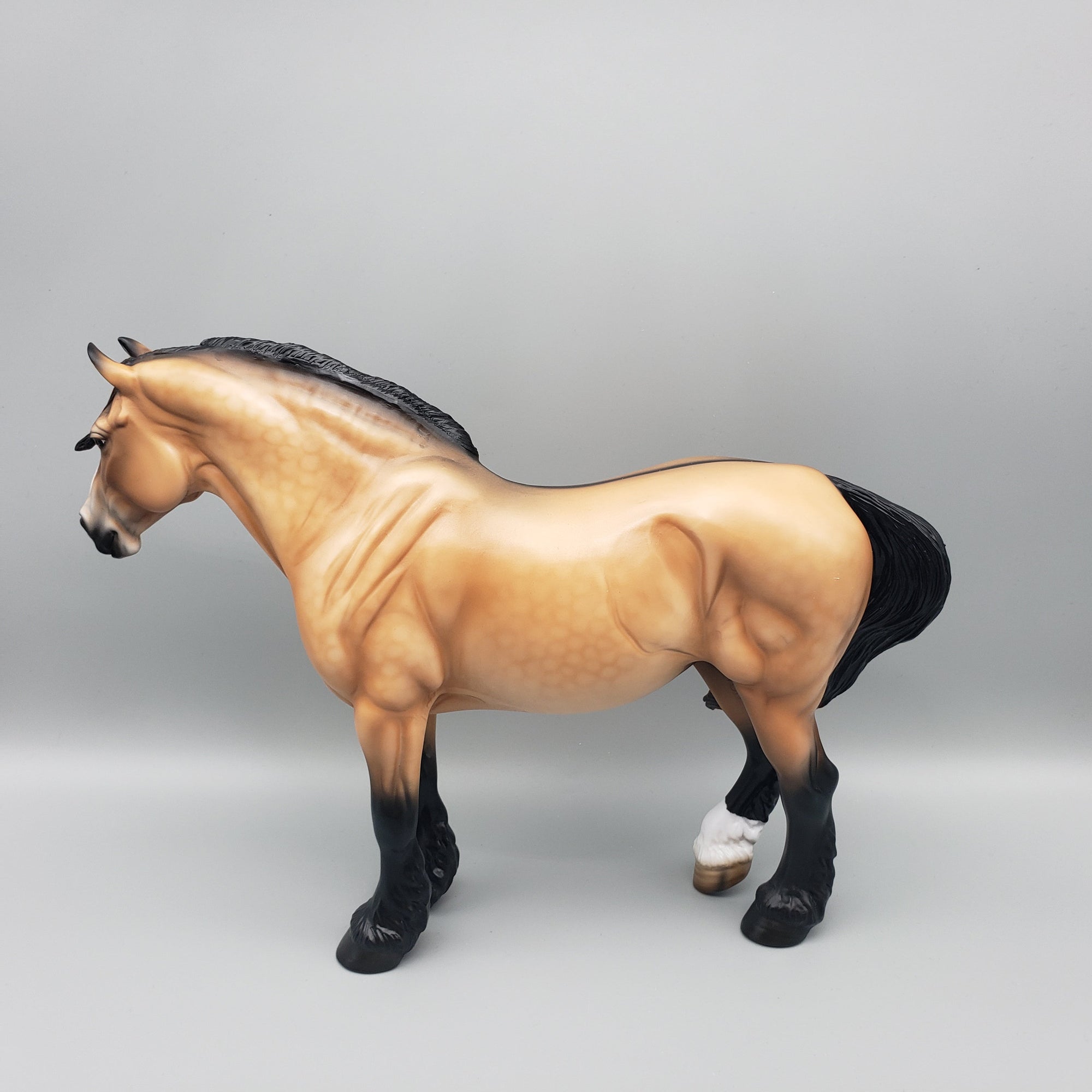 Lady Luck OOAK Dappled Dunskin Heavy Draft By Angela Marleau EQ23