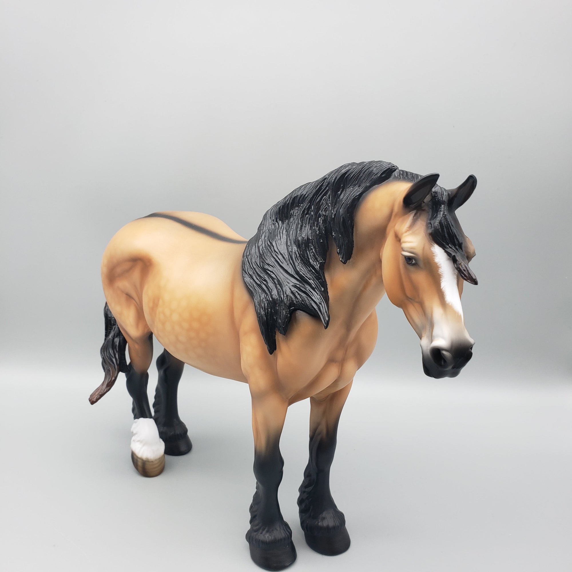 Lady Luck OOAK Dappled Dunskin Heavy Draft By Angela Marleau EQ23