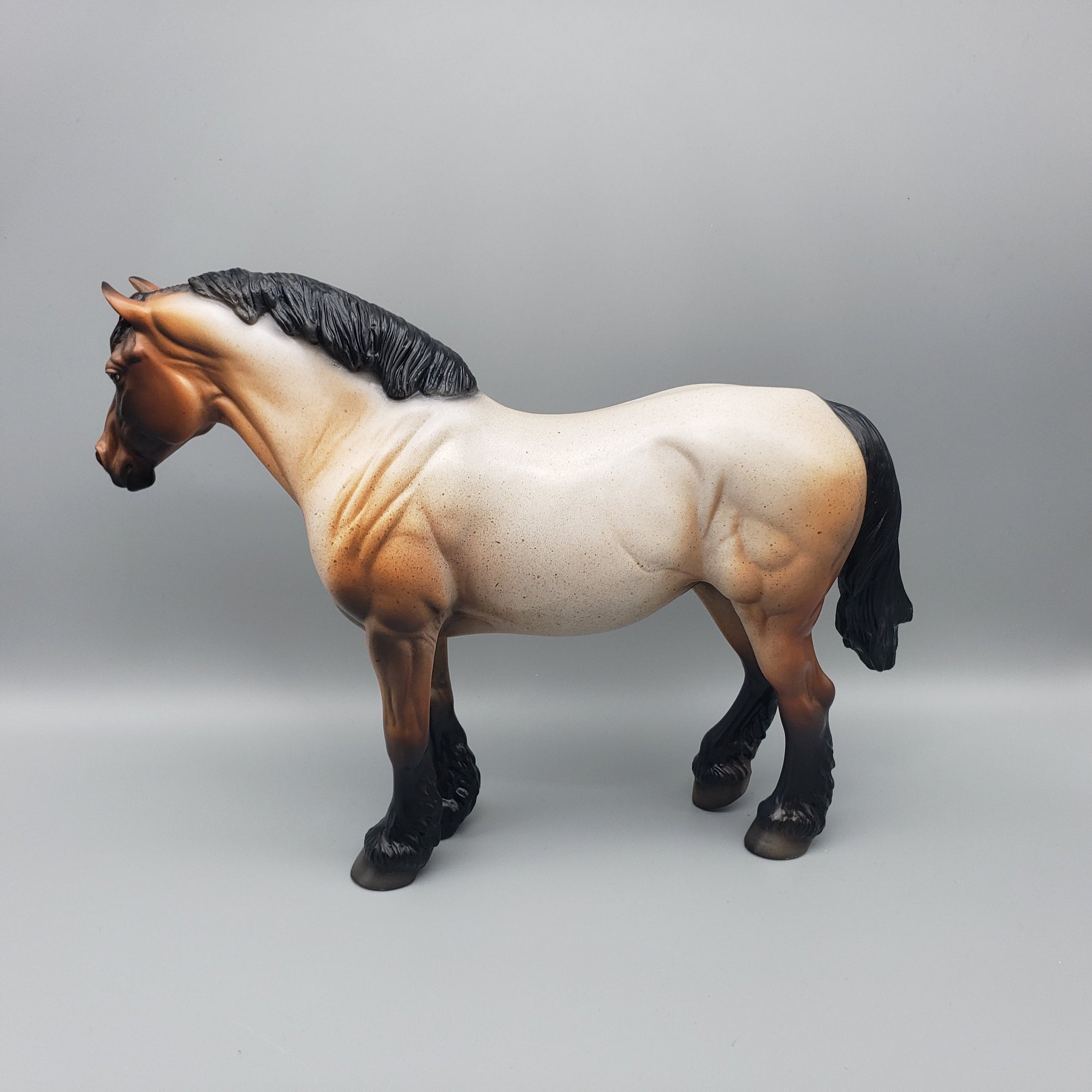 Sora OOAK Bay Roan Heavy Draft By Dawn Quick EQ23