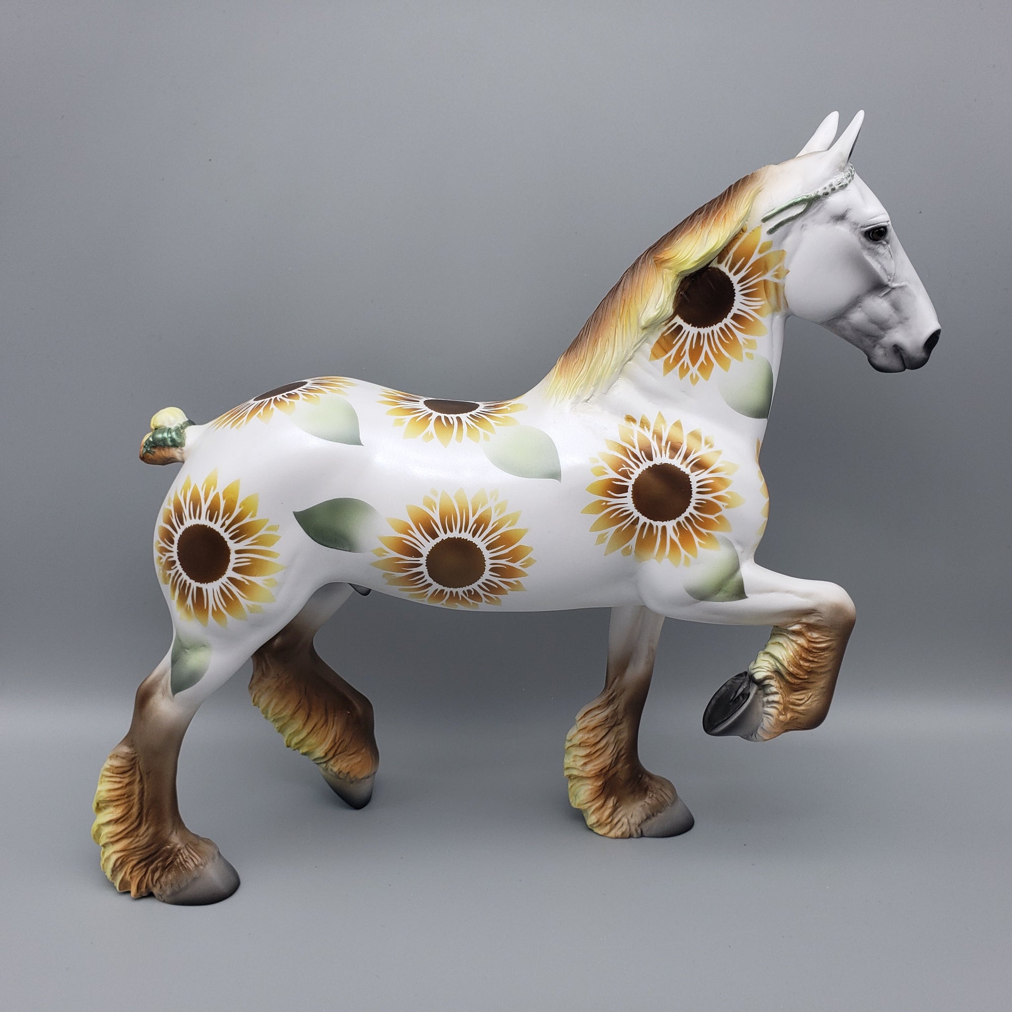 Sundance OOAK Sunflower Deco Heavy Draft By Dawn Quick EQ23