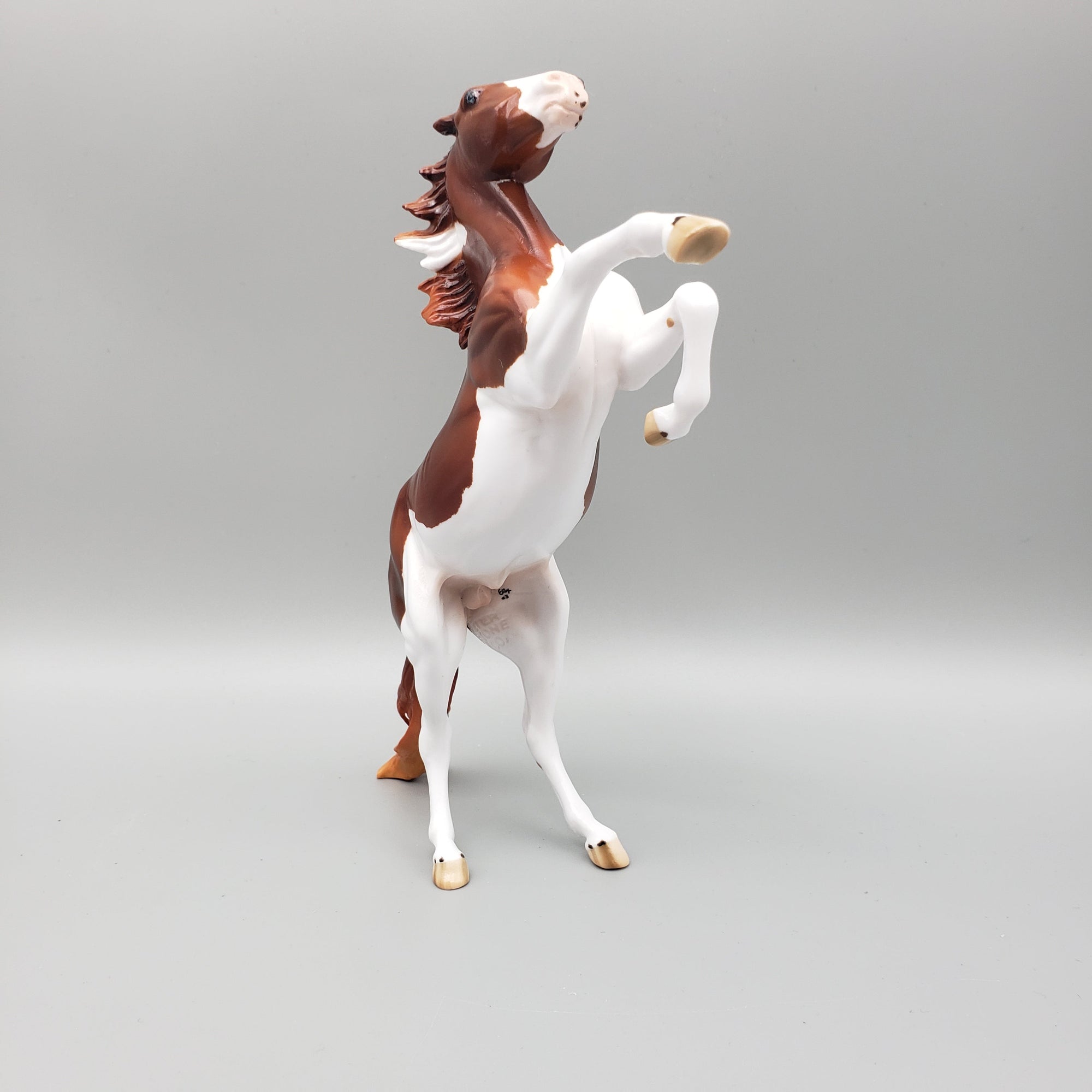 Scimitar OOAK Chestnut Splash Overo Rearing Pebble By Ellen Robbins EQ23