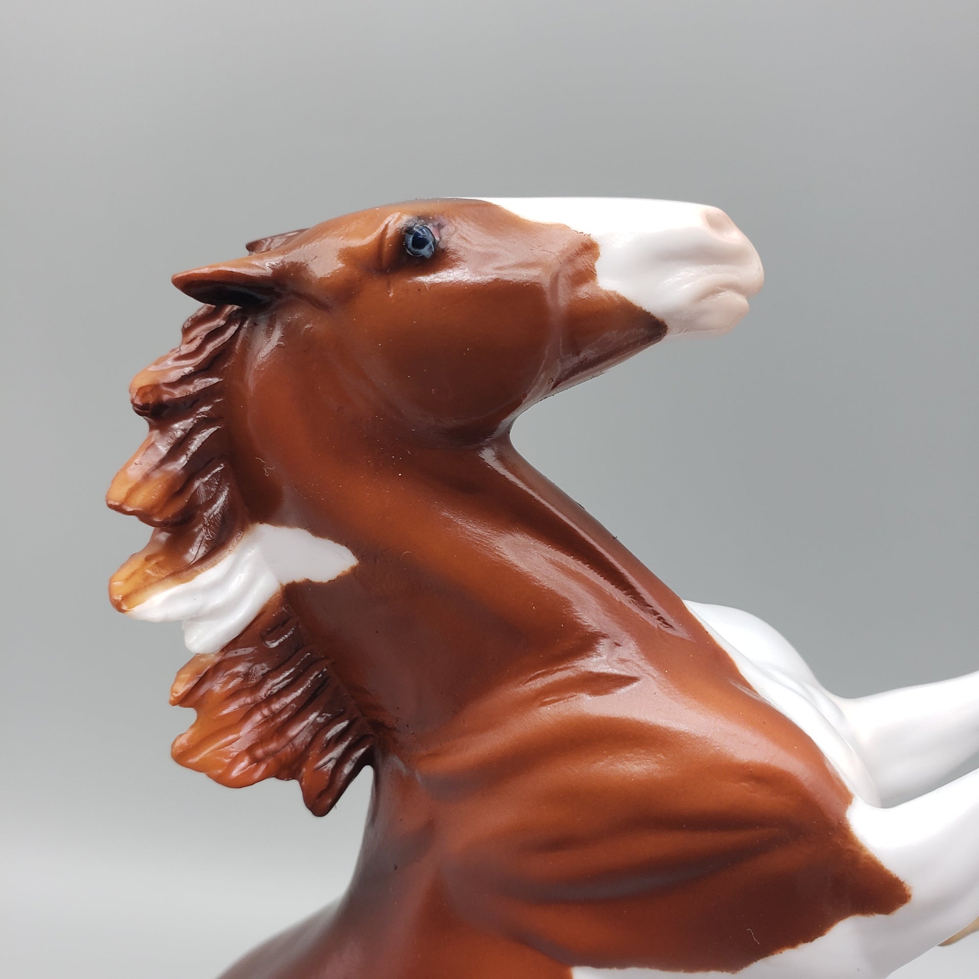 Scimitar OOAK Chestnut Splash Overo Rearing Pebble By Ellen Robbins EQ23
