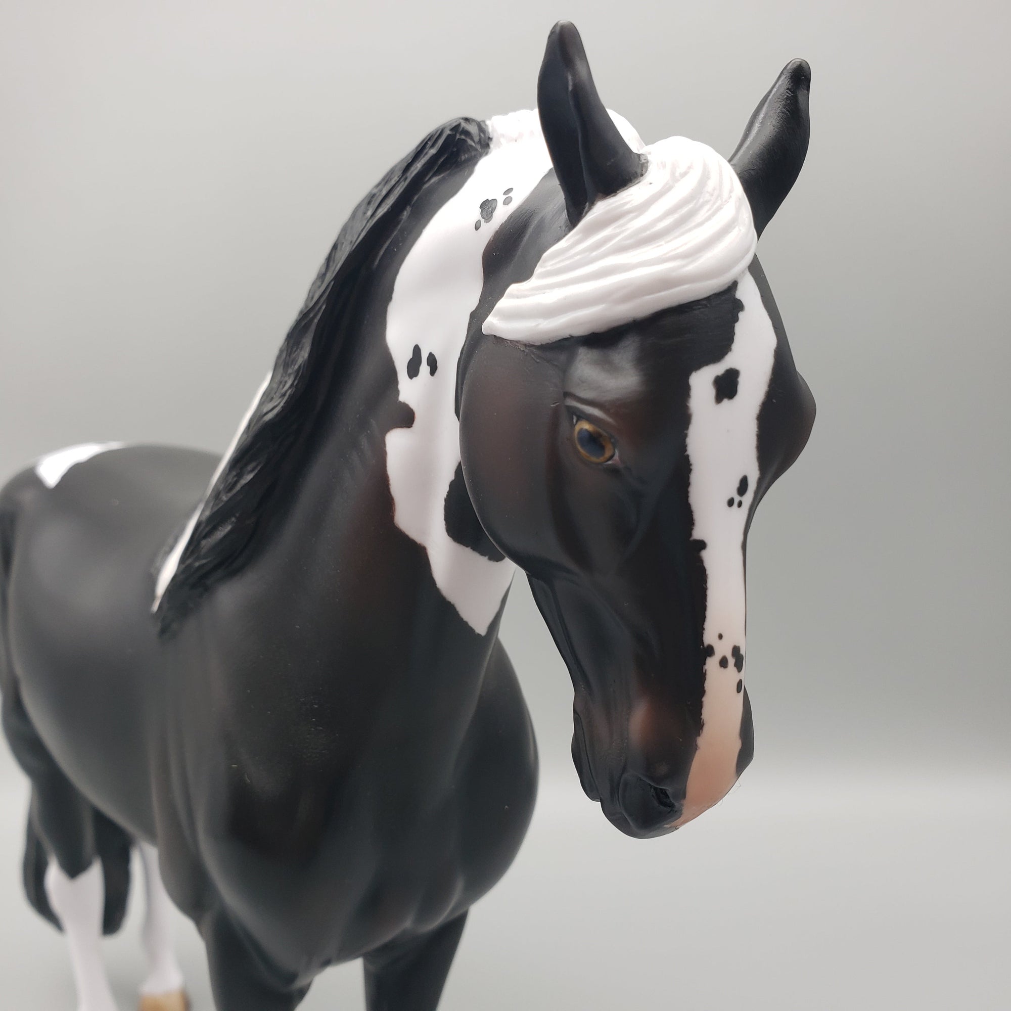 Pepe OOAK Black Tobiano Andalusian Stallion By Angela Marleau EQ23