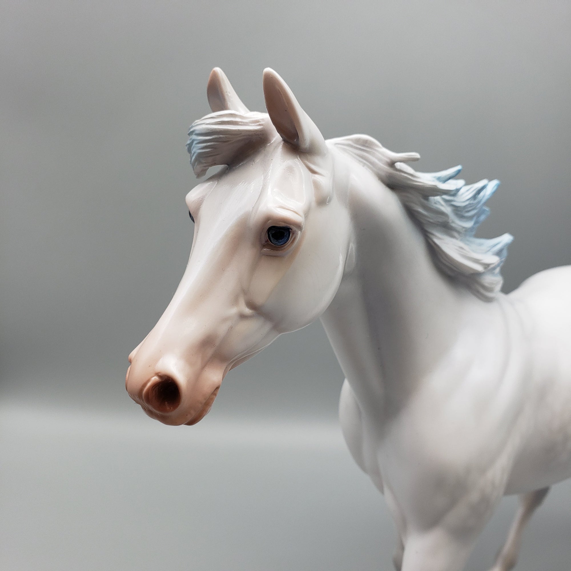 Turning the Tides TEST MODEL 1  OOAK White Dappled Blue Palouse By Jess Hamill EQ23