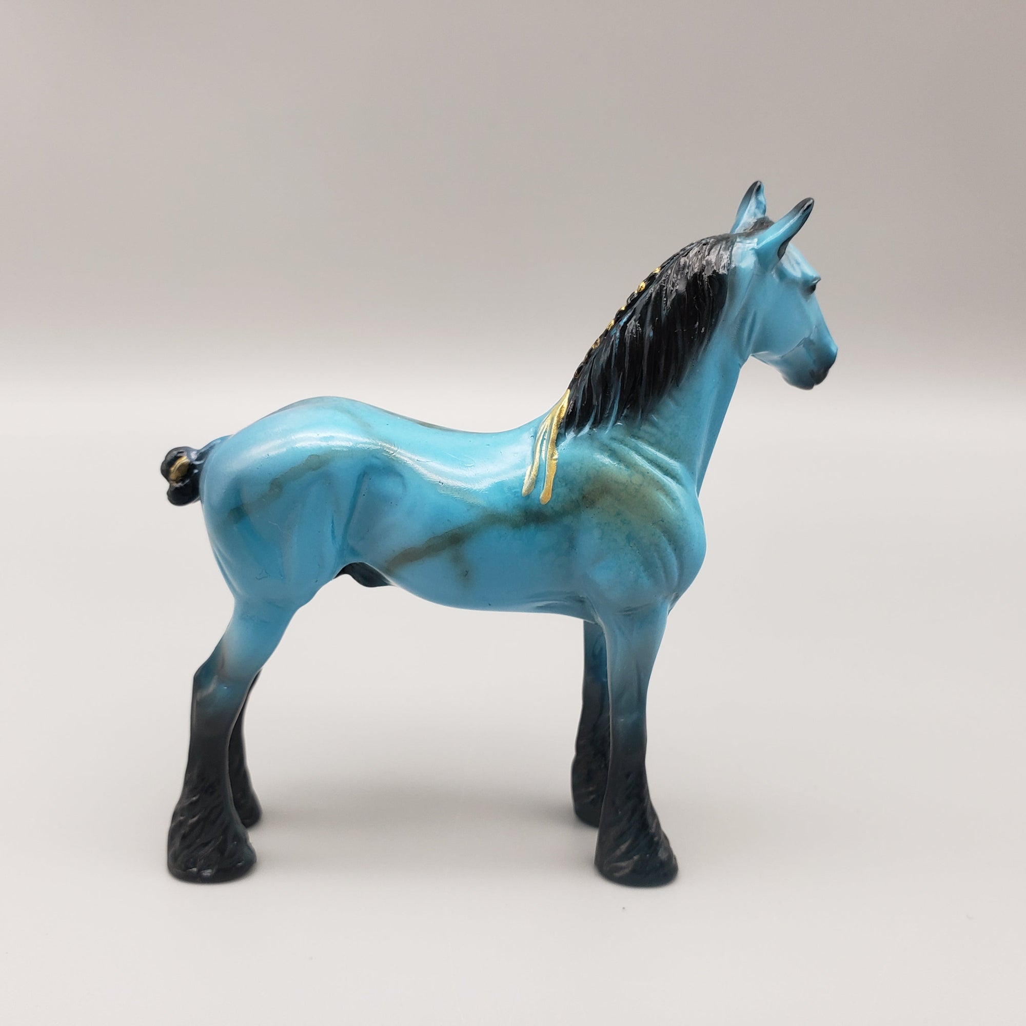 Astra OOAK Turquoise Deco Standing Draft Chip By Dawn Quick EQ23