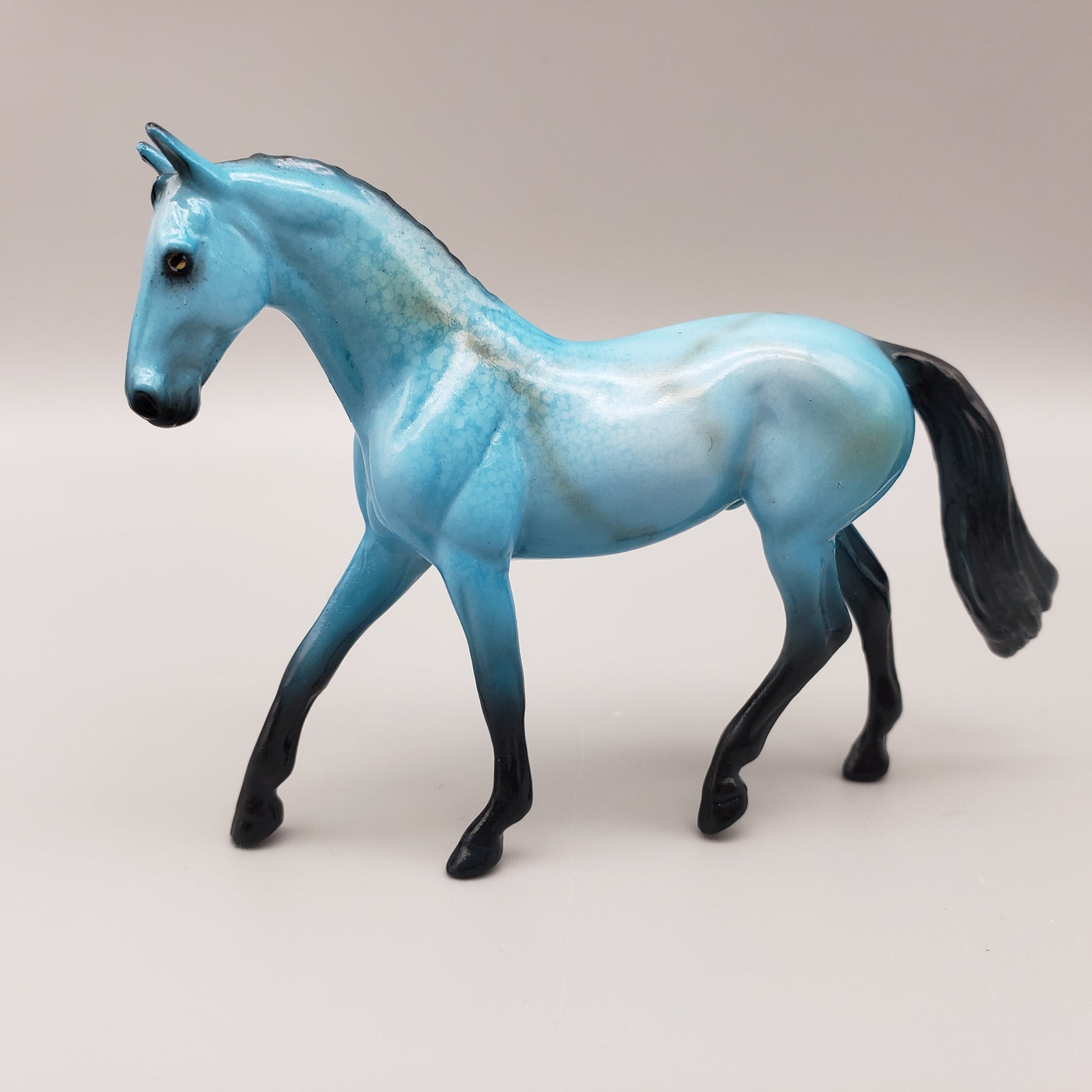 Ares OOAK Turquoise Deco Warmblood Chip By Dawn Quick EQ23