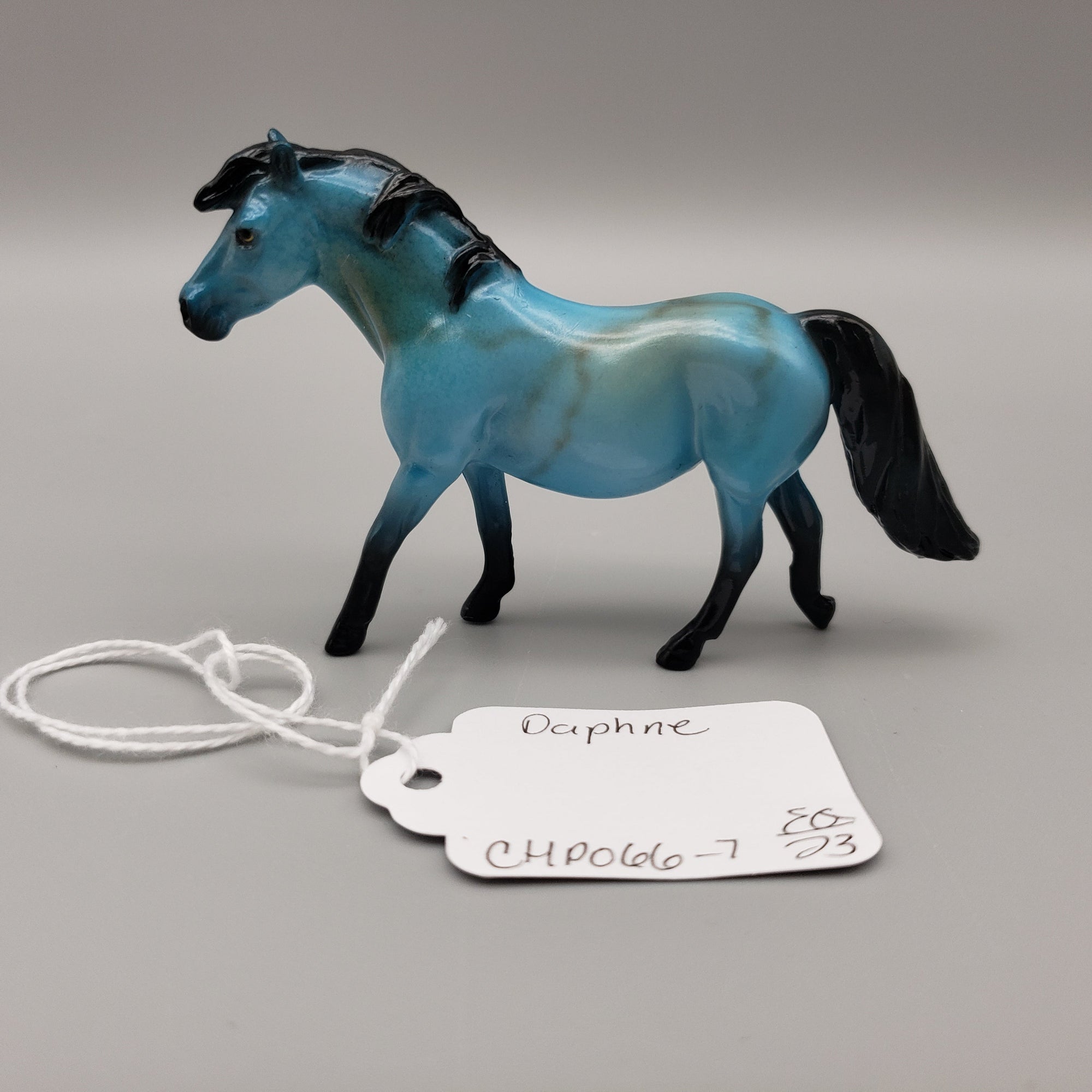 Daphne OOAK Turquoise Deco Pony Chip By Dawn Quick EQ23