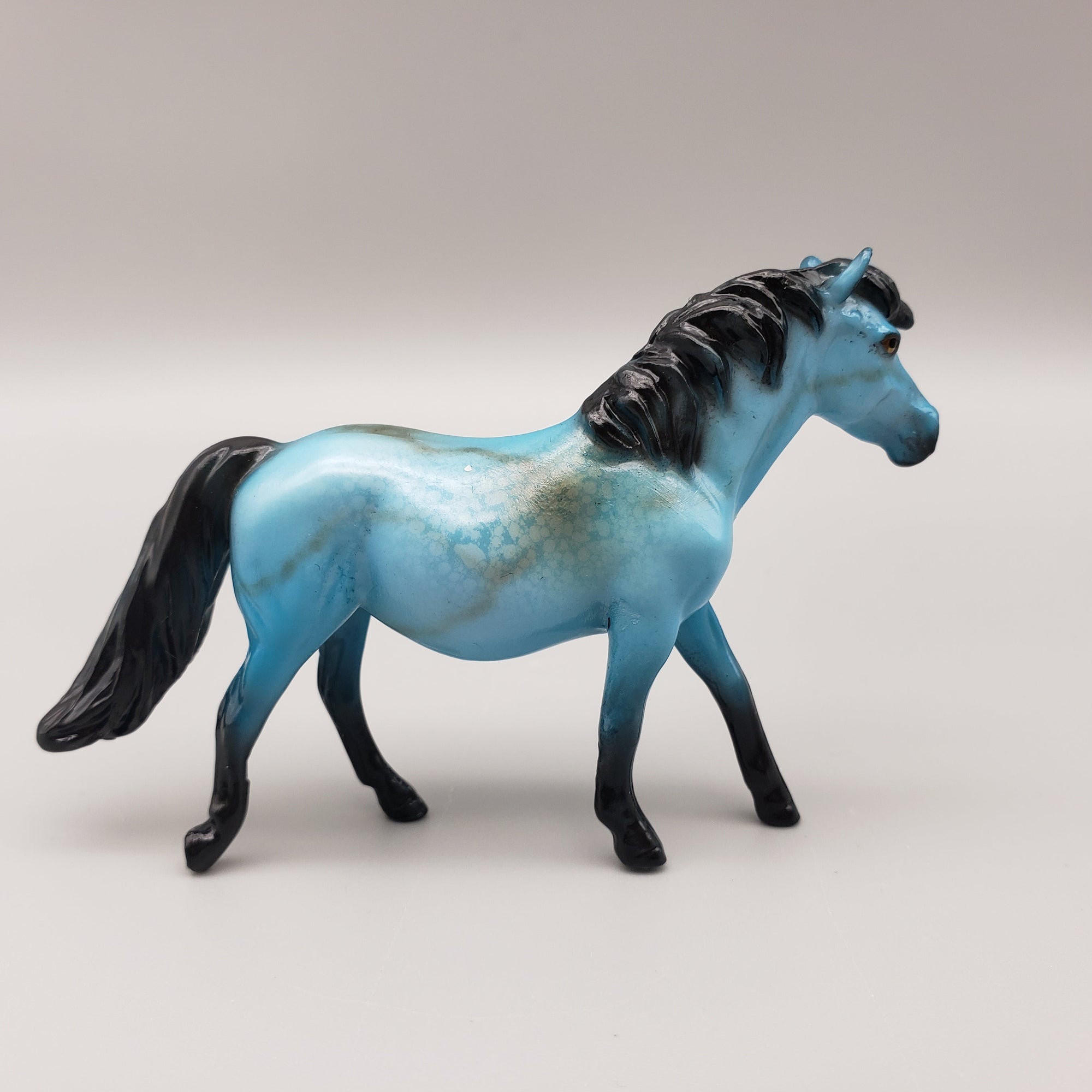 Daphne OOAK Turquoise Deco Pony Chip By Dawn Quick EQ23