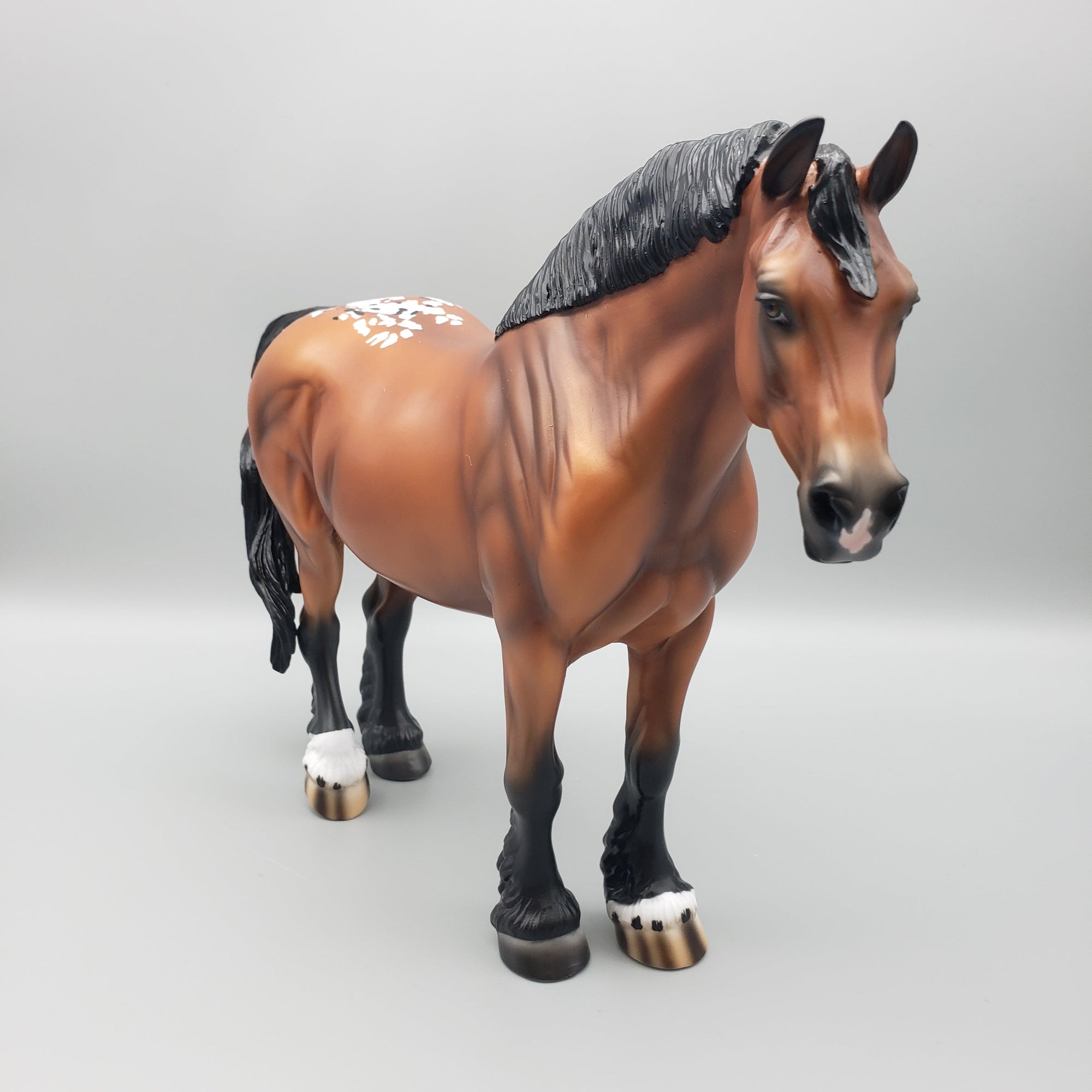 Brona OOAK Bay Appaloosa Heavy Draft By Ashley Palmer EQ23