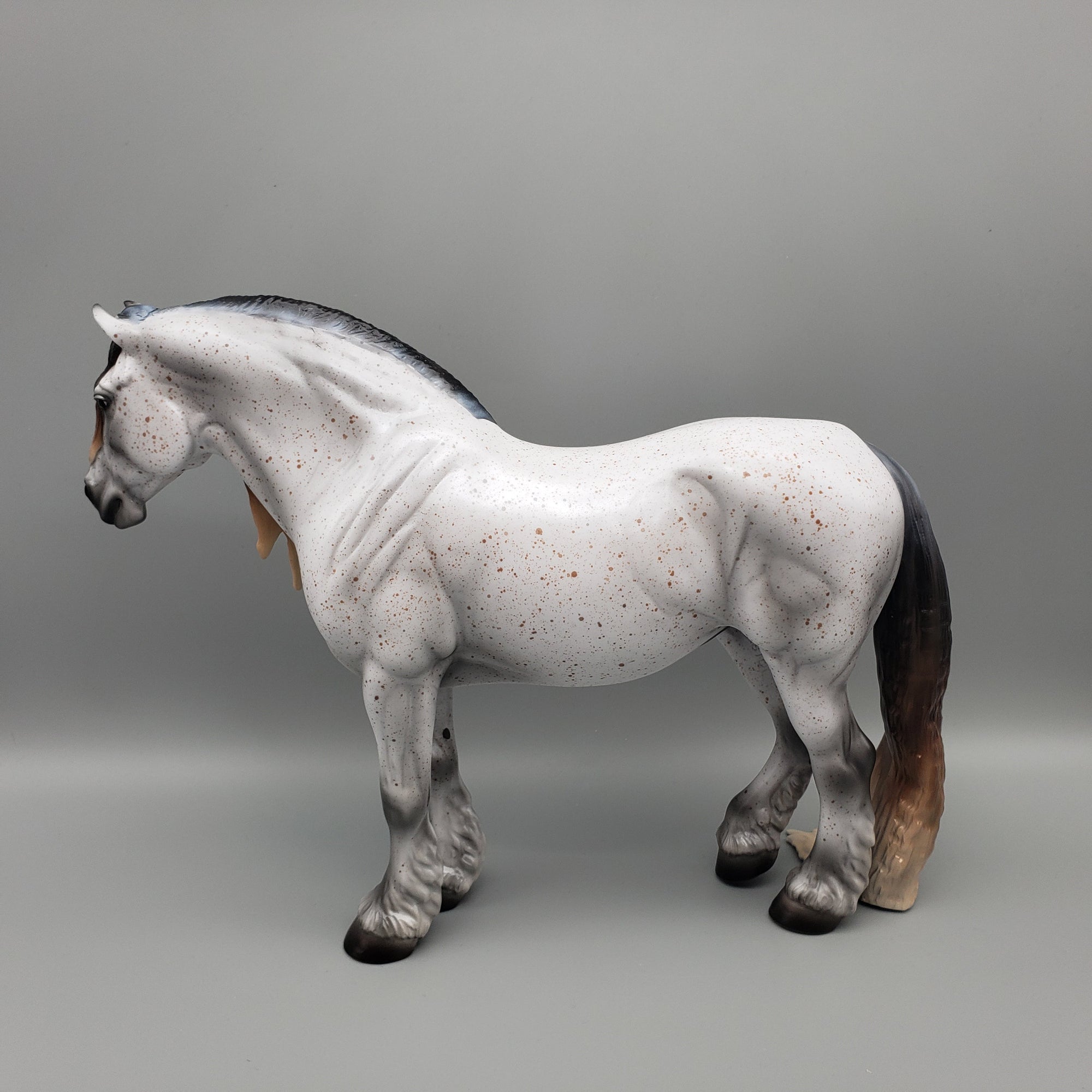 Delphine OOAK Grey Flea Bitten Heavy Draft By Ashley Palmer EQ23