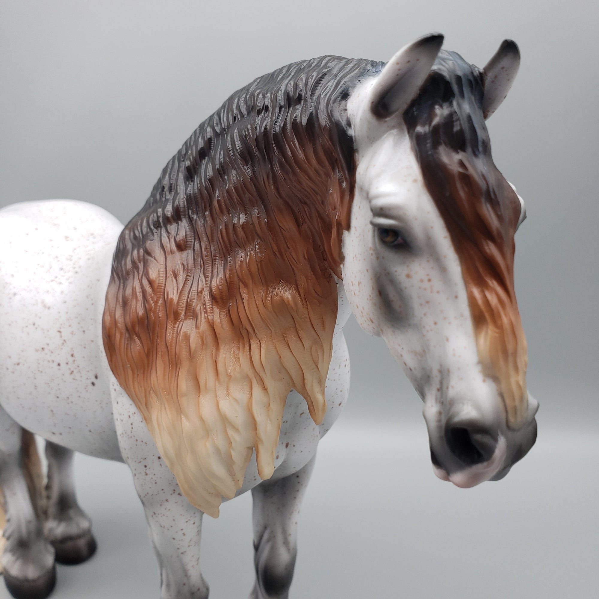 Delphine OOAK Grey Flea Bitten Heavy Draft By Ashley Palmer EQ23