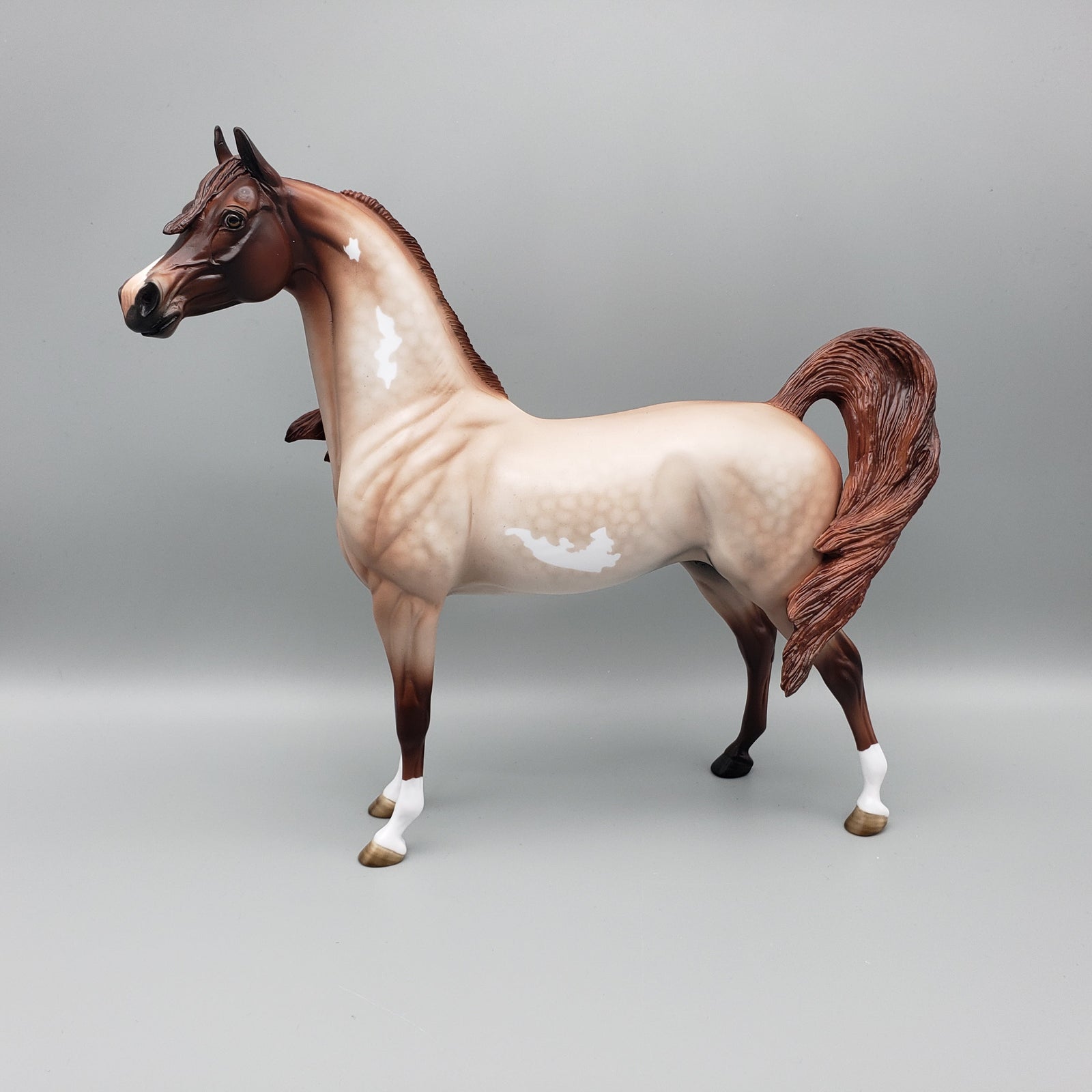 Rhubarb OOAK Strawberry Roan Arabian Stallion By Angela Marleau EQ23