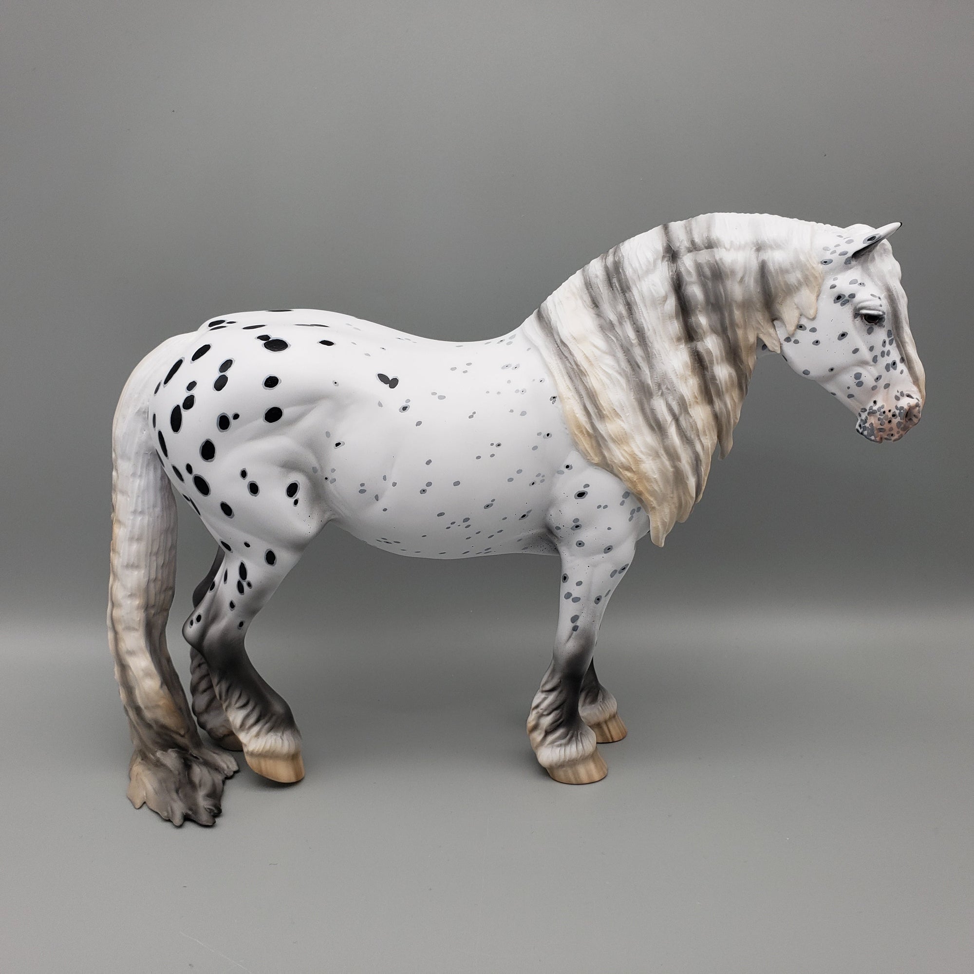 Salome OOAK Black Leopard Appaloosa  Heavy Draft By Ellen Robbins EQ23