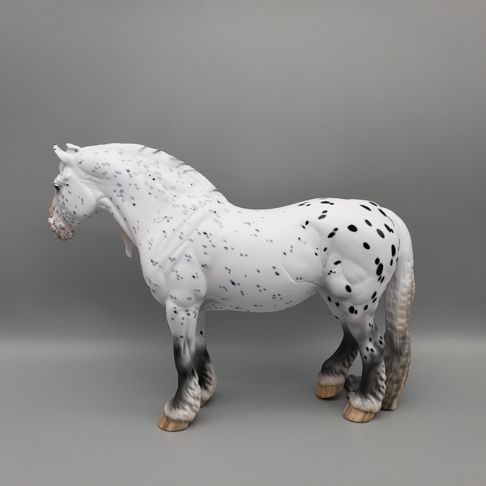 Salome OOAK Black Leopard Appaloosa  Heavy Draft By Ellen Robbins EQ23