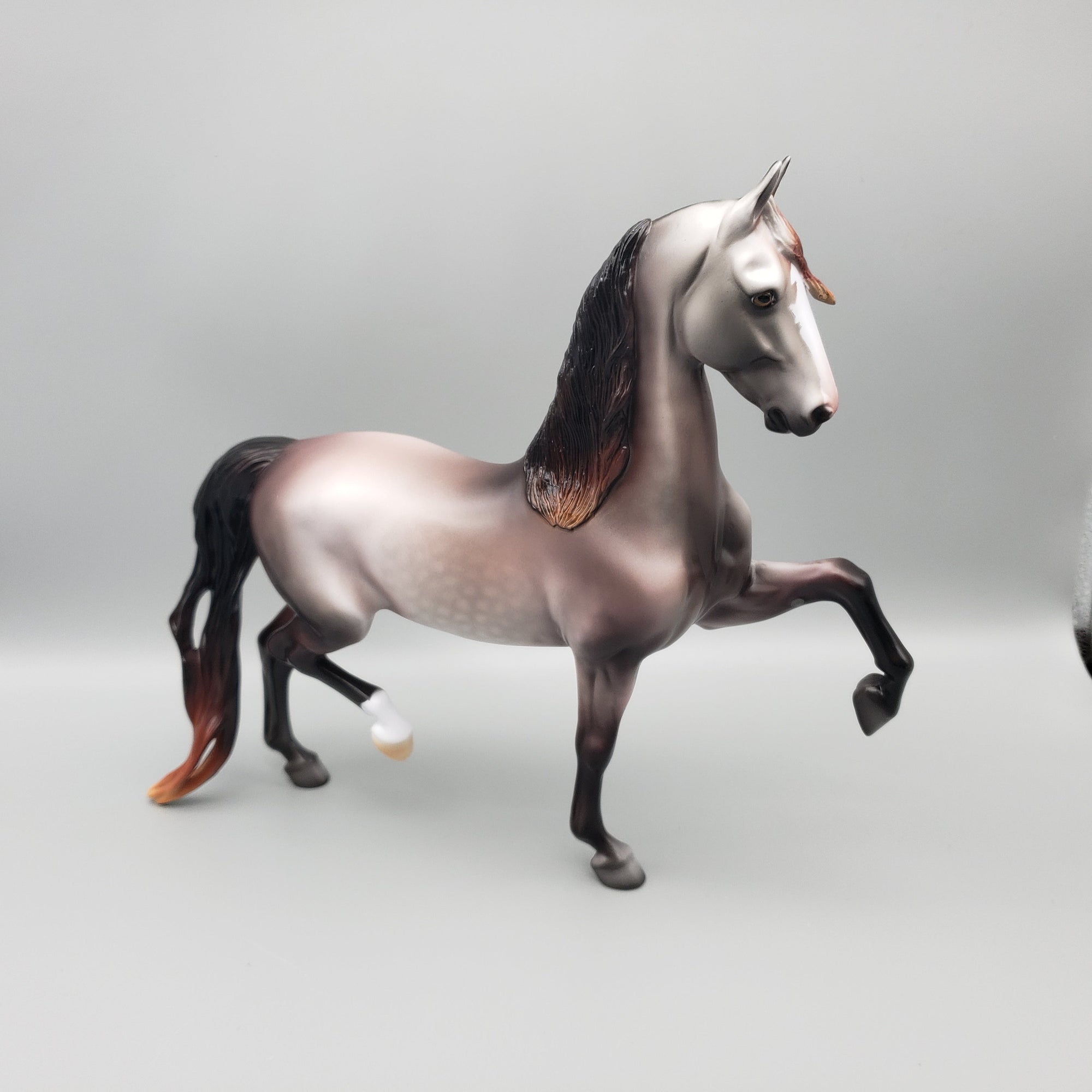 Perceptive OOAK Dappled Rose Grey Saddlebred By Dawn Quick EQ23