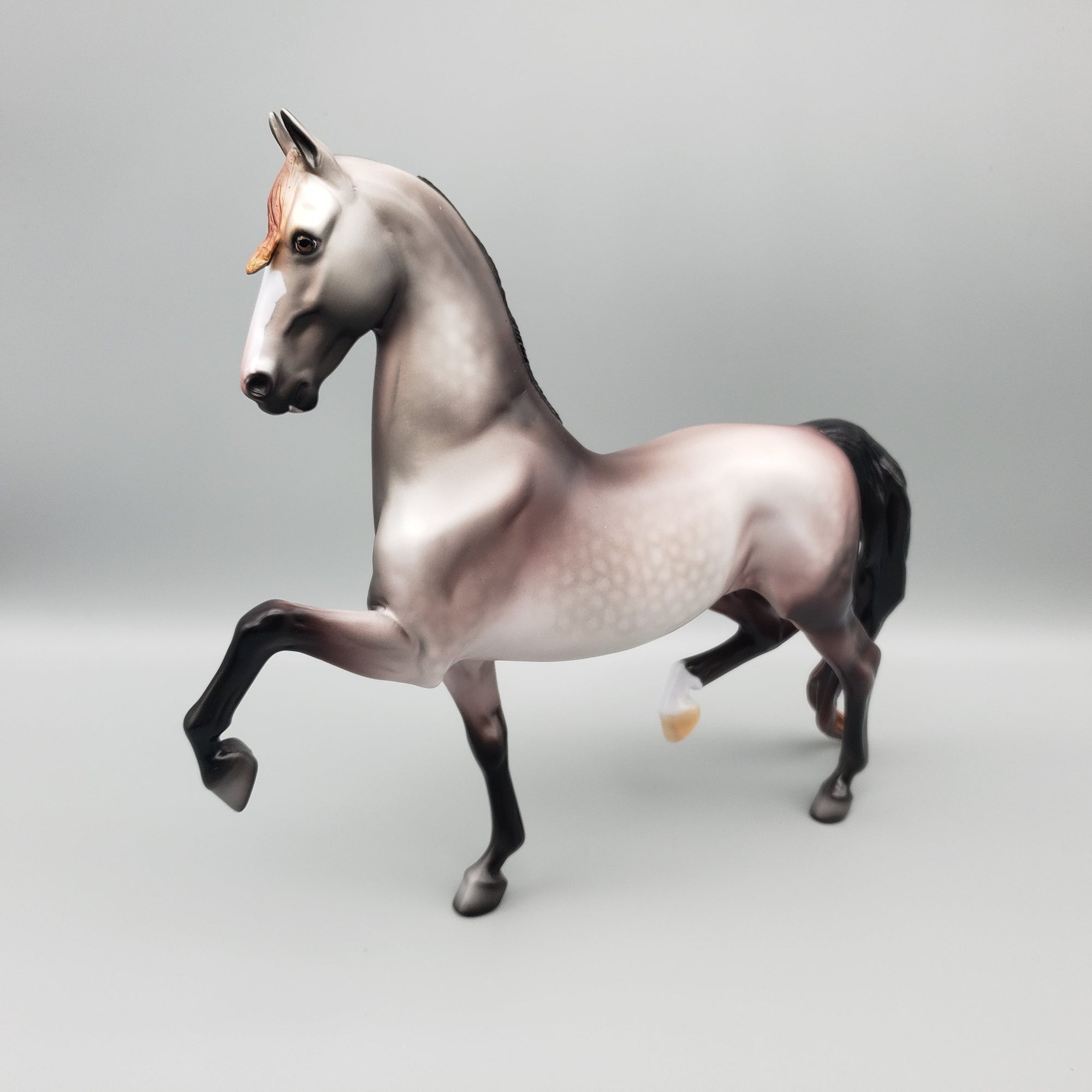 Perceptive OOAK Dappled Rose Grey Saddlebred By Dawn Quick EQ23