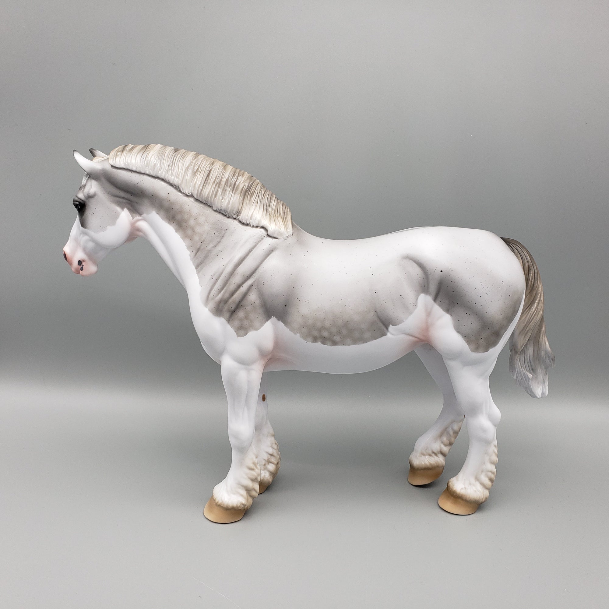 Sophie&#39;s Dream OOAK Dappled Fleabitten Grey Splash Heavy Draft By Ashley Palmer EQ23