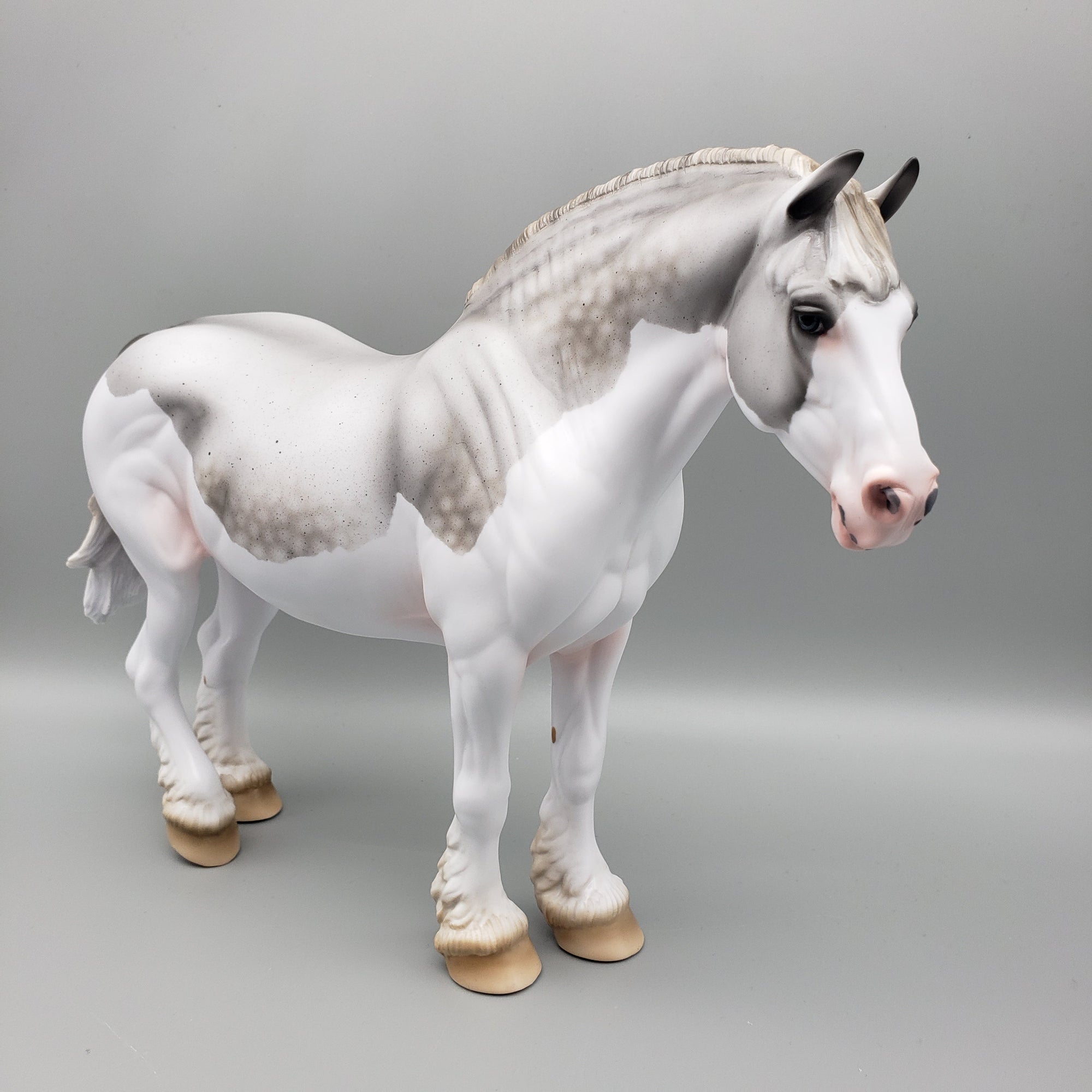 Sophie&#39;s Dream OOAK Dappled Fleabitten Grey Splash Heavy Draft By Ashley Palmer EQ23