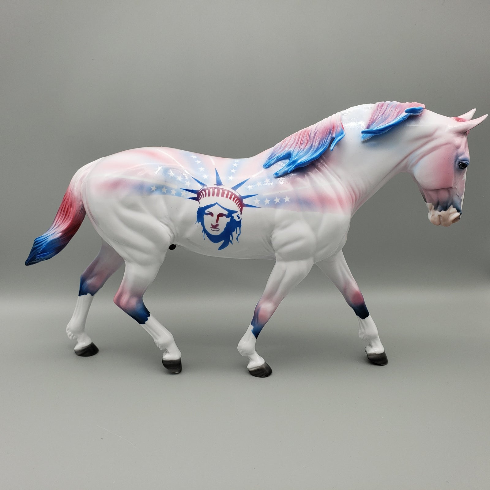 Liberty OOAK Decorator 4th of July Irish Draft Horse By Dawn Quick Best Offers 7/4/23