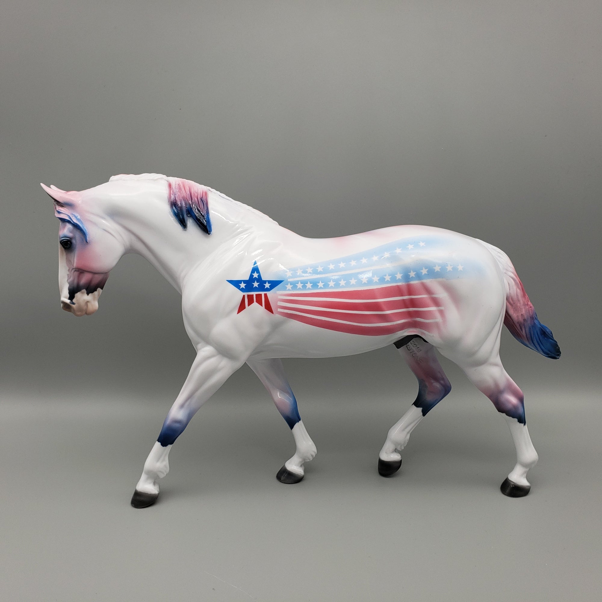 Liberty OOAK Decorator 4th of July Irish Draft Horse By Dawn Quick Best Offers 7/4/23