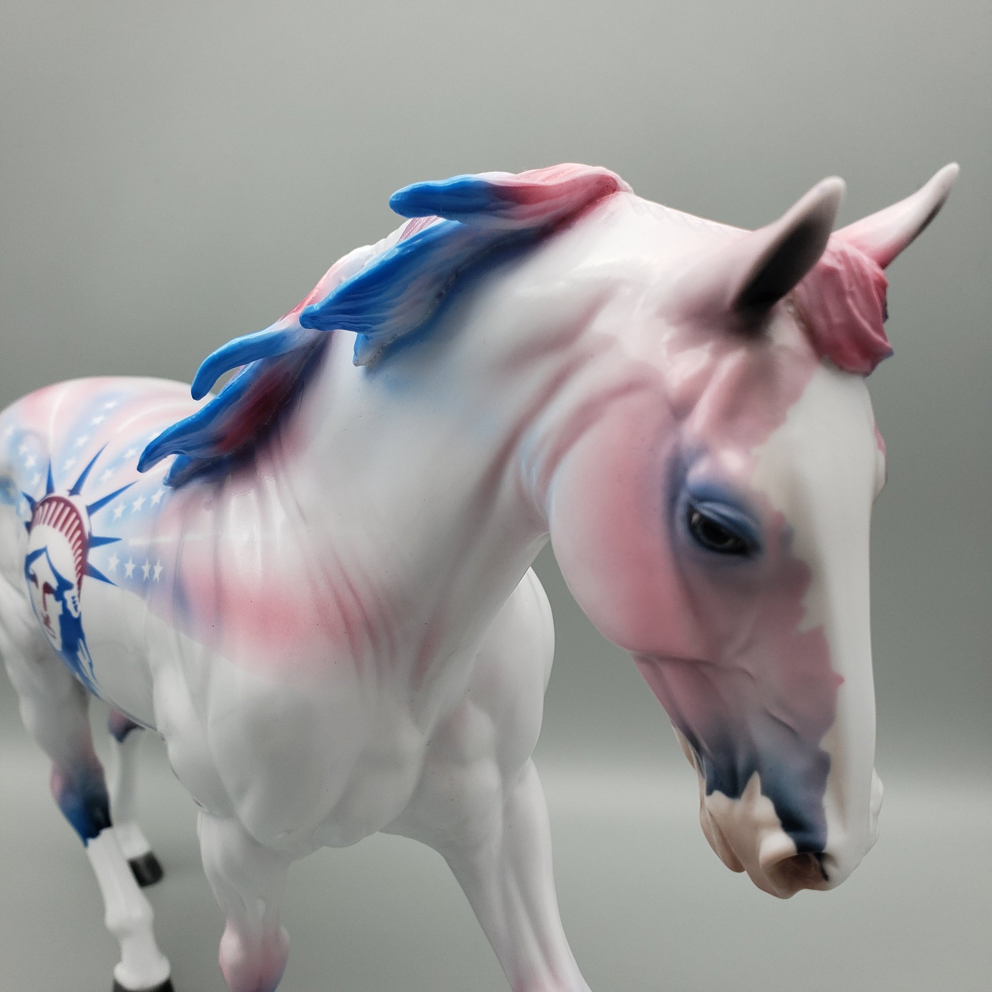 Liberty OOAK Decorator 4th of July Irish Draft Horse By Dawn Quick Best Offers 7/4/23