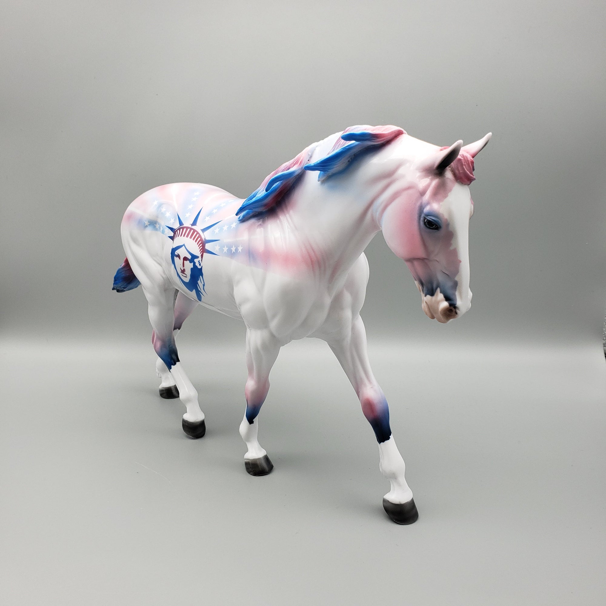 Liberty OOAK Decorator 4th of July Irish Draft Horse By Dawn Quick Best Offers 7/4/23