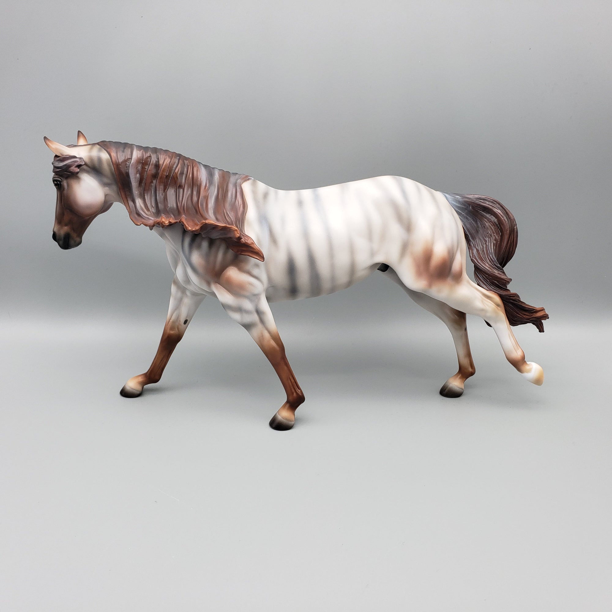 Winchester OOAK Chestnut Roan Brindle Running Stock Horse by Ashley Palmer Best Offers 7/4/23