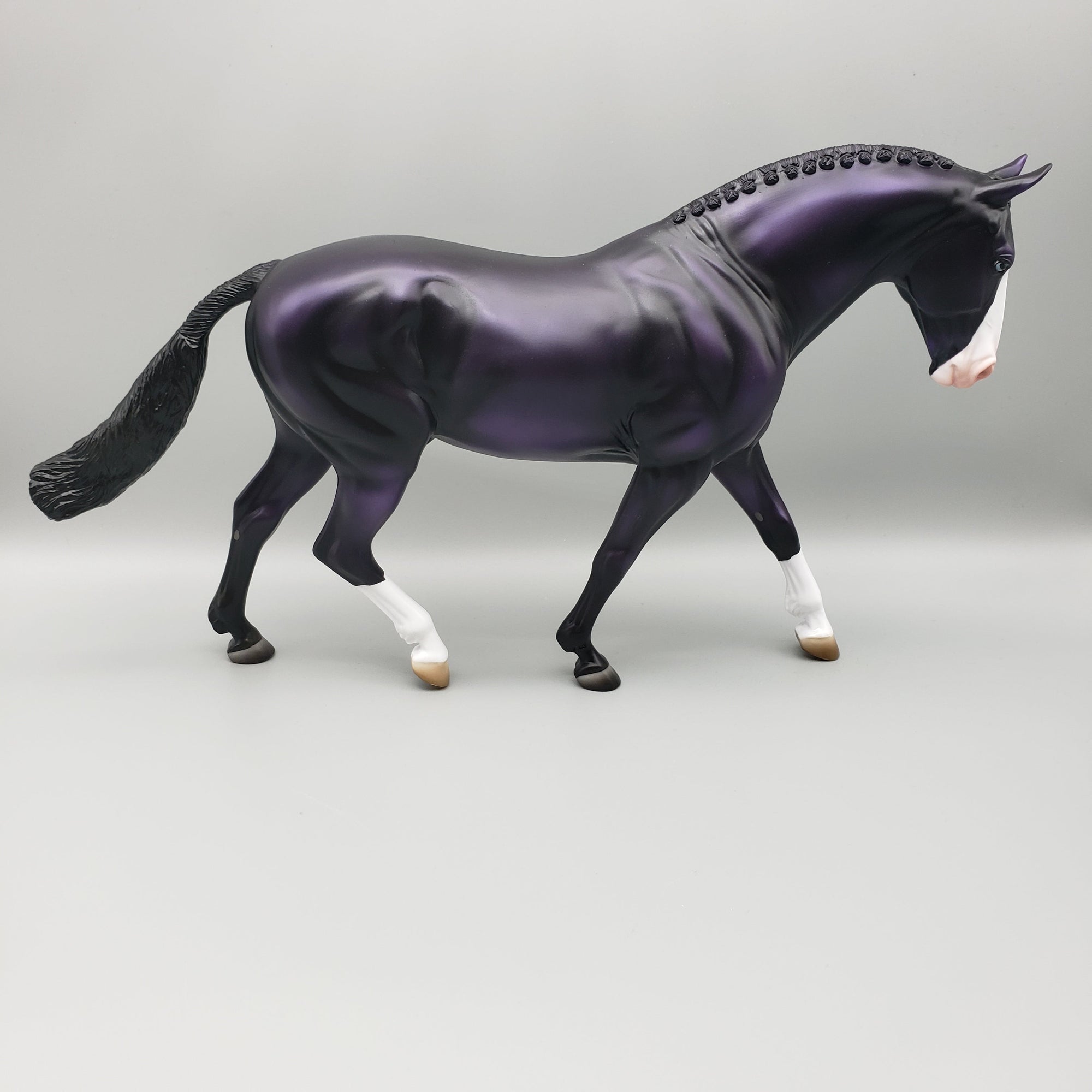 Midnight Shade OOAK Black Shaded Purple Deco Irish Draft By Ashley Palmer EQ23