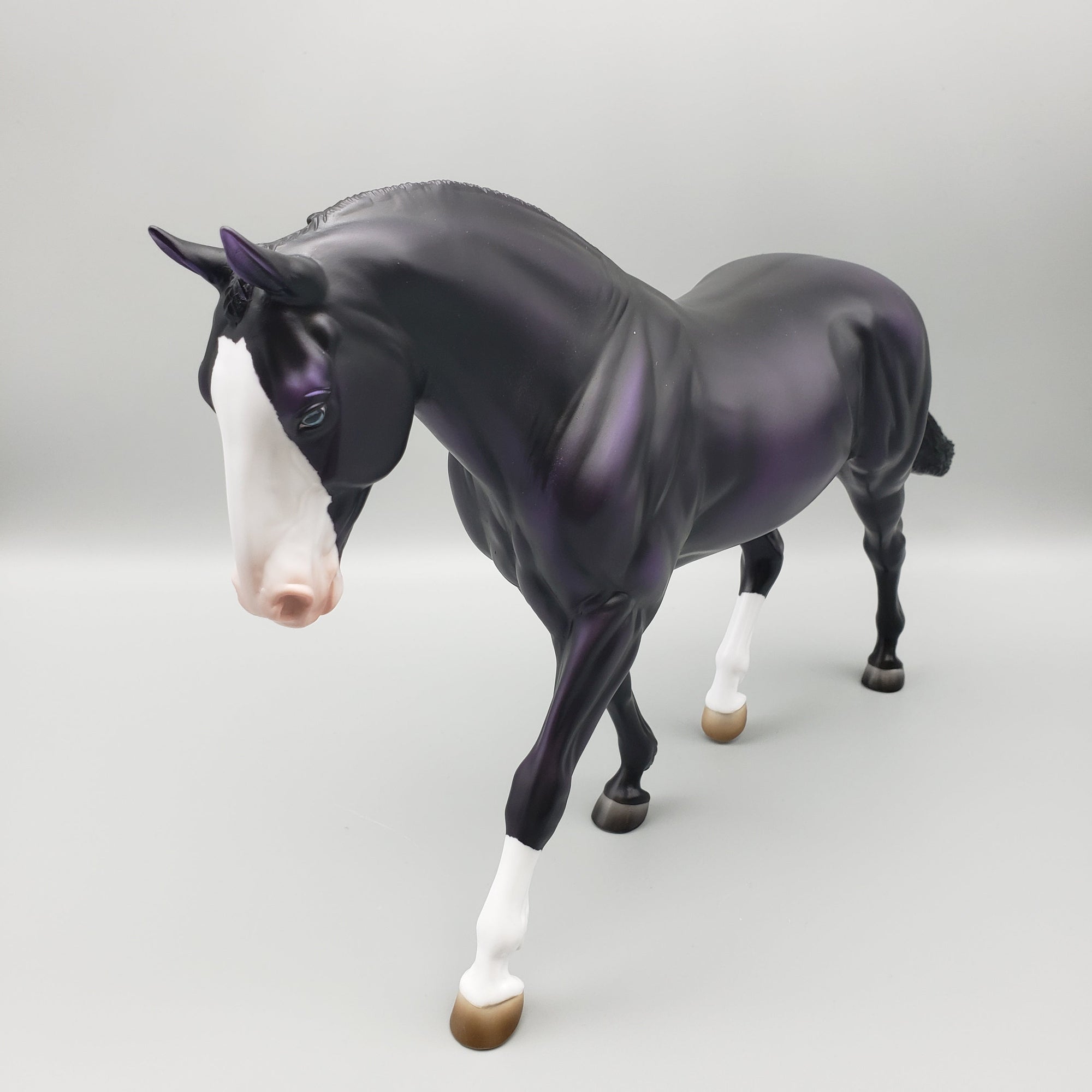 Midnight Shade OOAK Black Shaded Purple Deco Irish Draft By Ashley Palmer EQ23