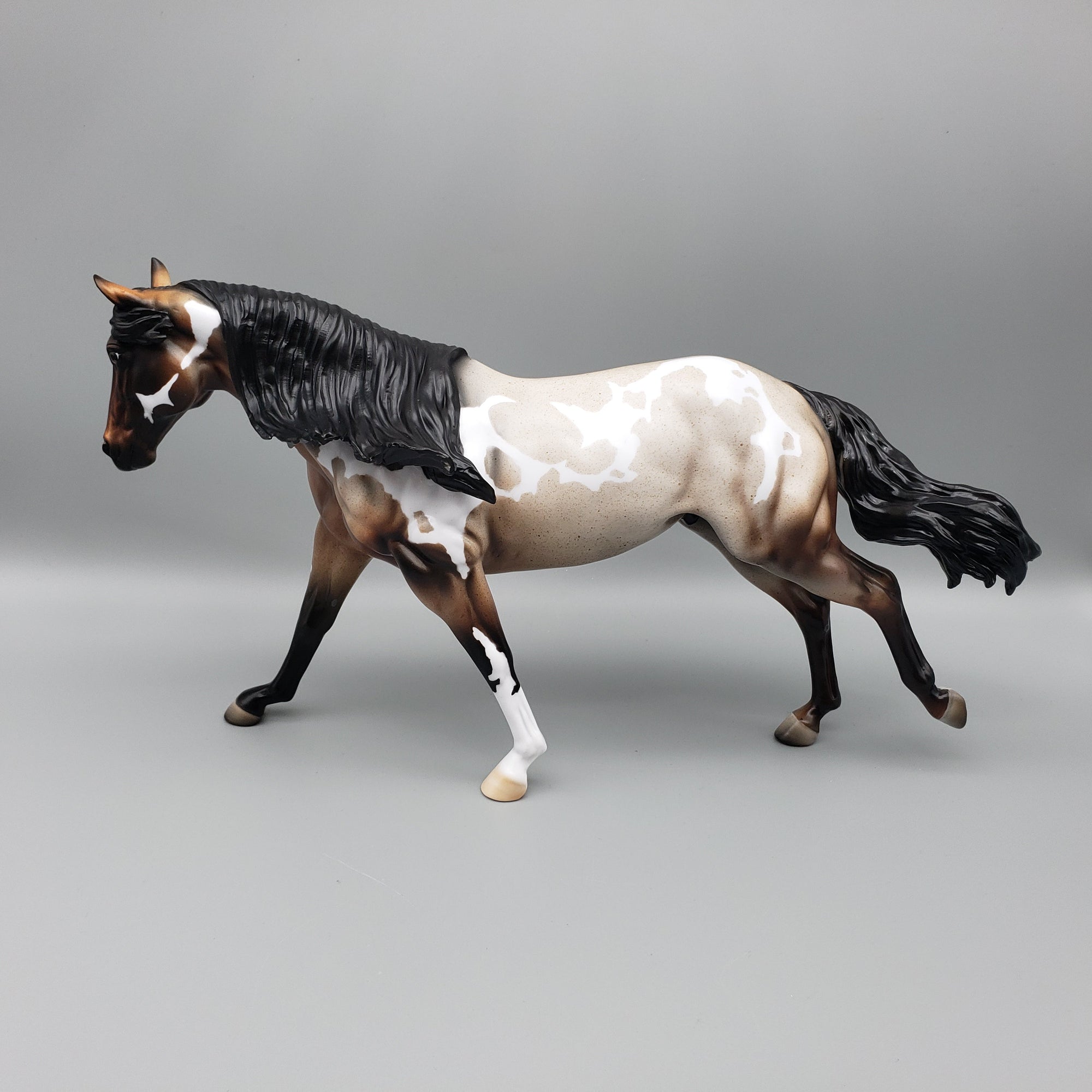 Kairos OOAK Bay Roan Overo Remington By Dawn Quick EQ23