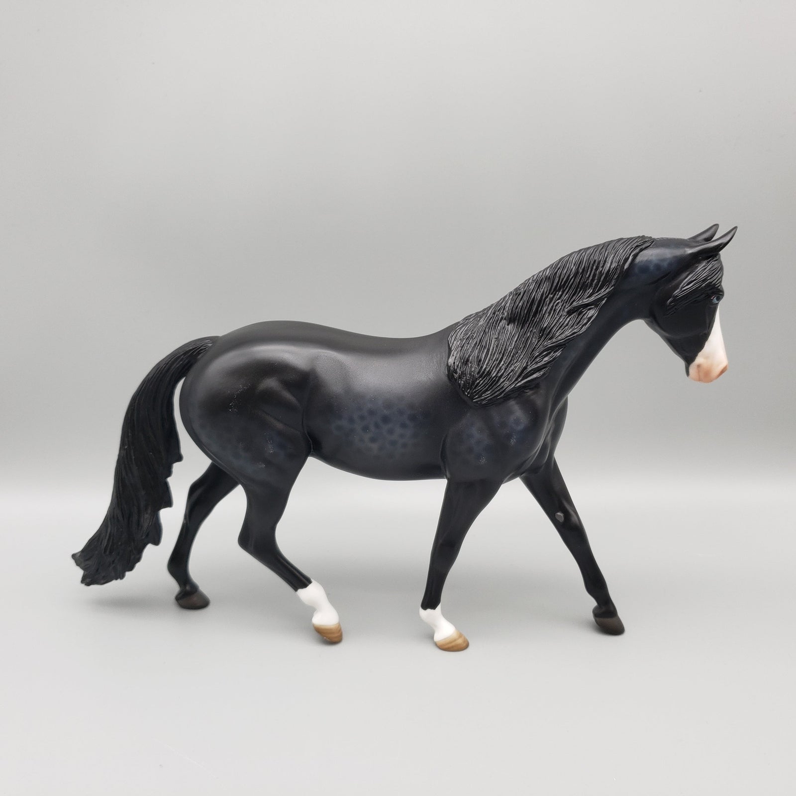 Noir OOAK Black Reverse Dapple Pony By Angela Marleau EQ23
