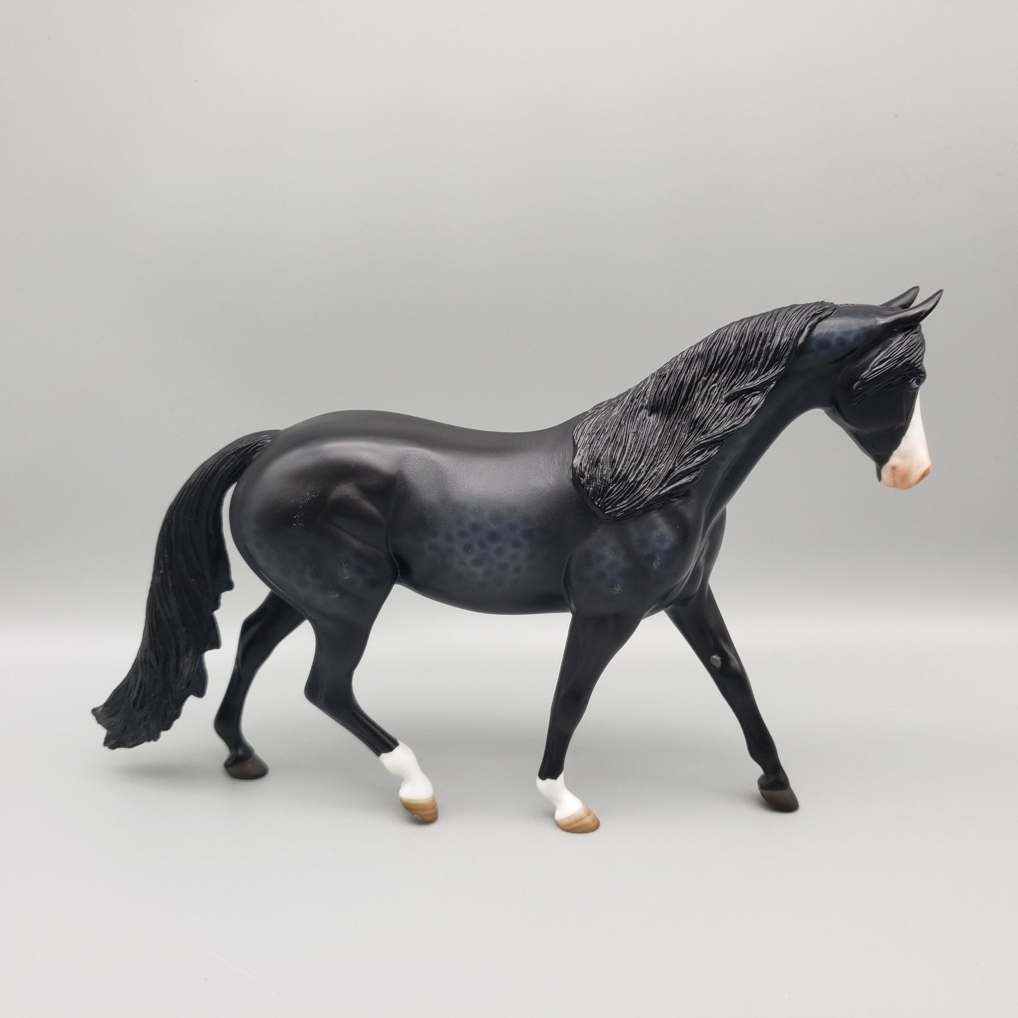 Noir OOAK Black Reverse Dapple Pony By Angela Marleau EQ23