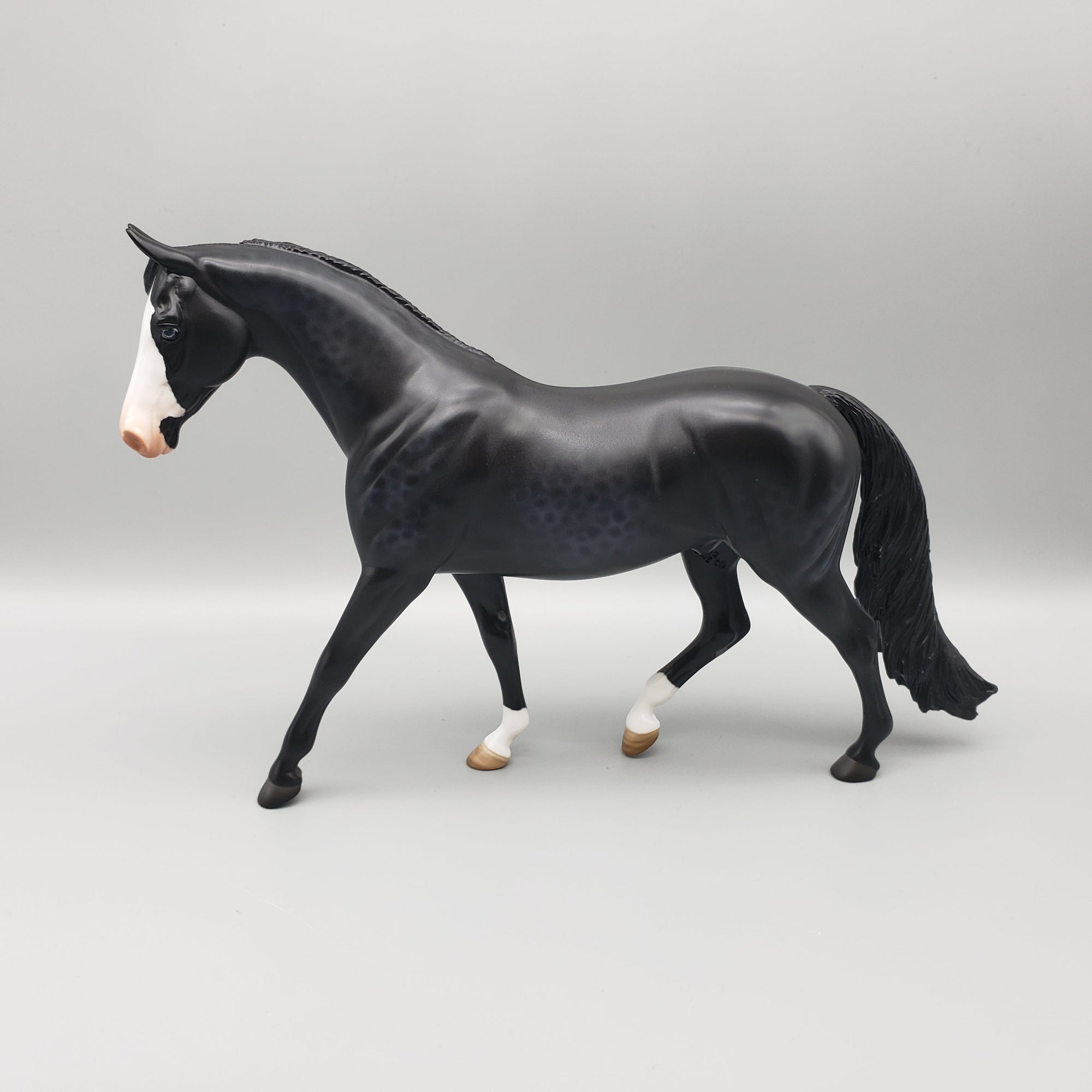Noir OOAK Black Reverse Dapple Pony By Angela Marleau EQ23