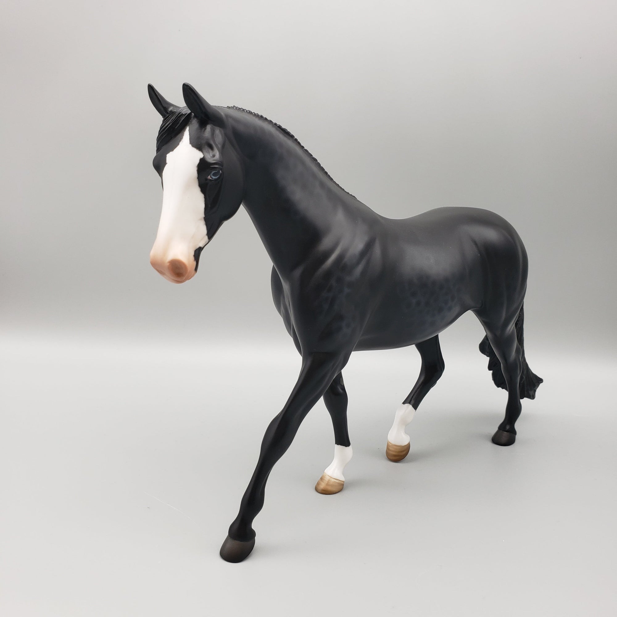 Noir OOAK Black Reverse Dapple Pony By Angela Marleau EQ23