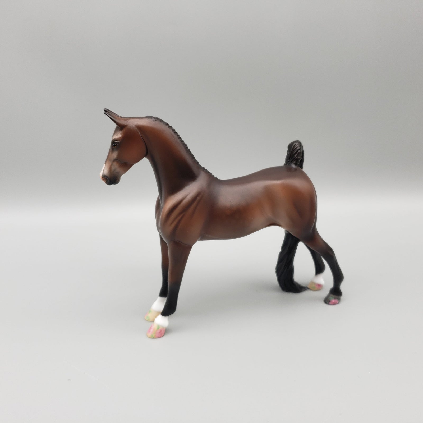 Twinkle Toes OOAK Dapple Bay Deco Saddlebred Pebble By Jess Hamill EQ23