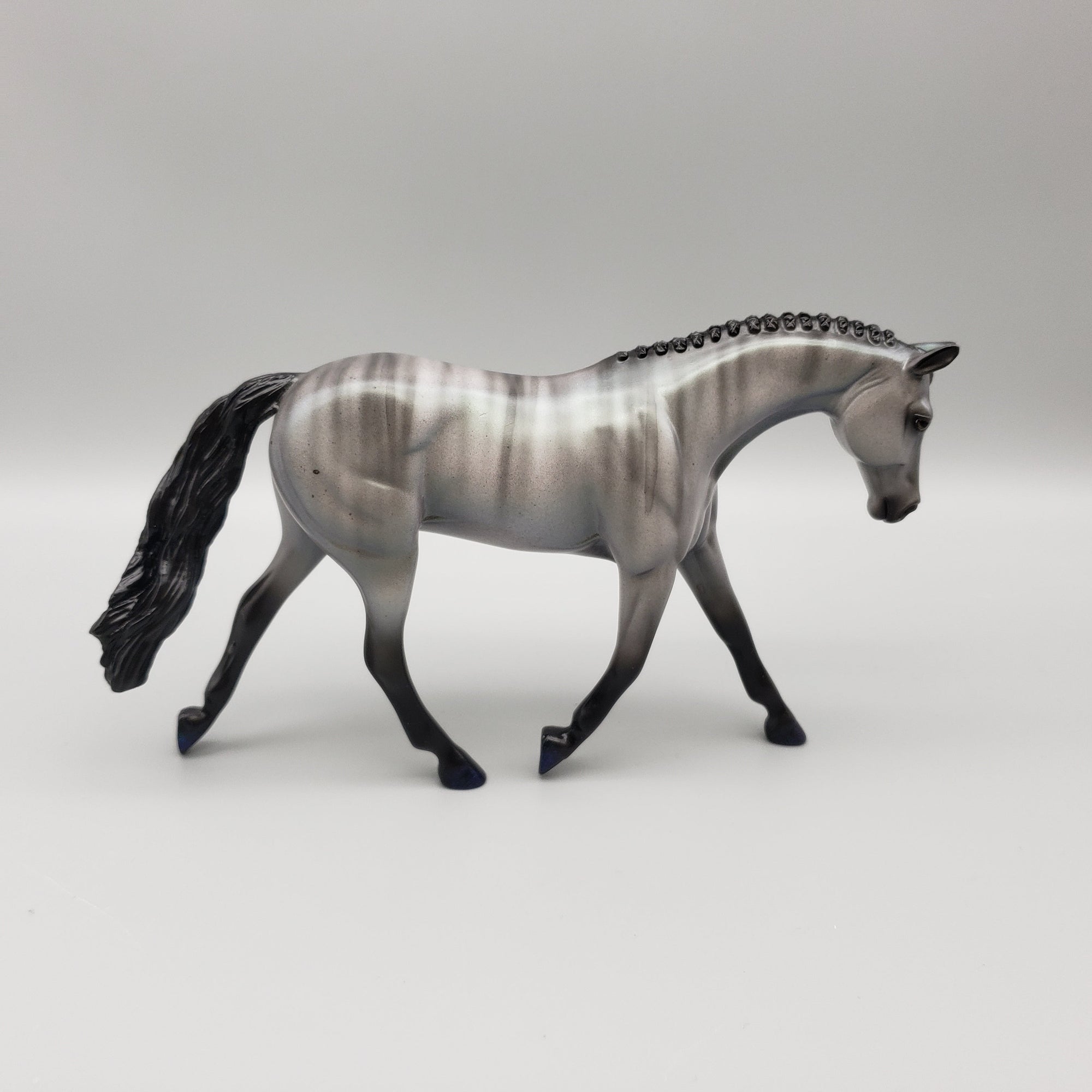 Shark Shine OOAK Halo Roan Brindle Warmblood Pebble By Ellen Robbins EQ23