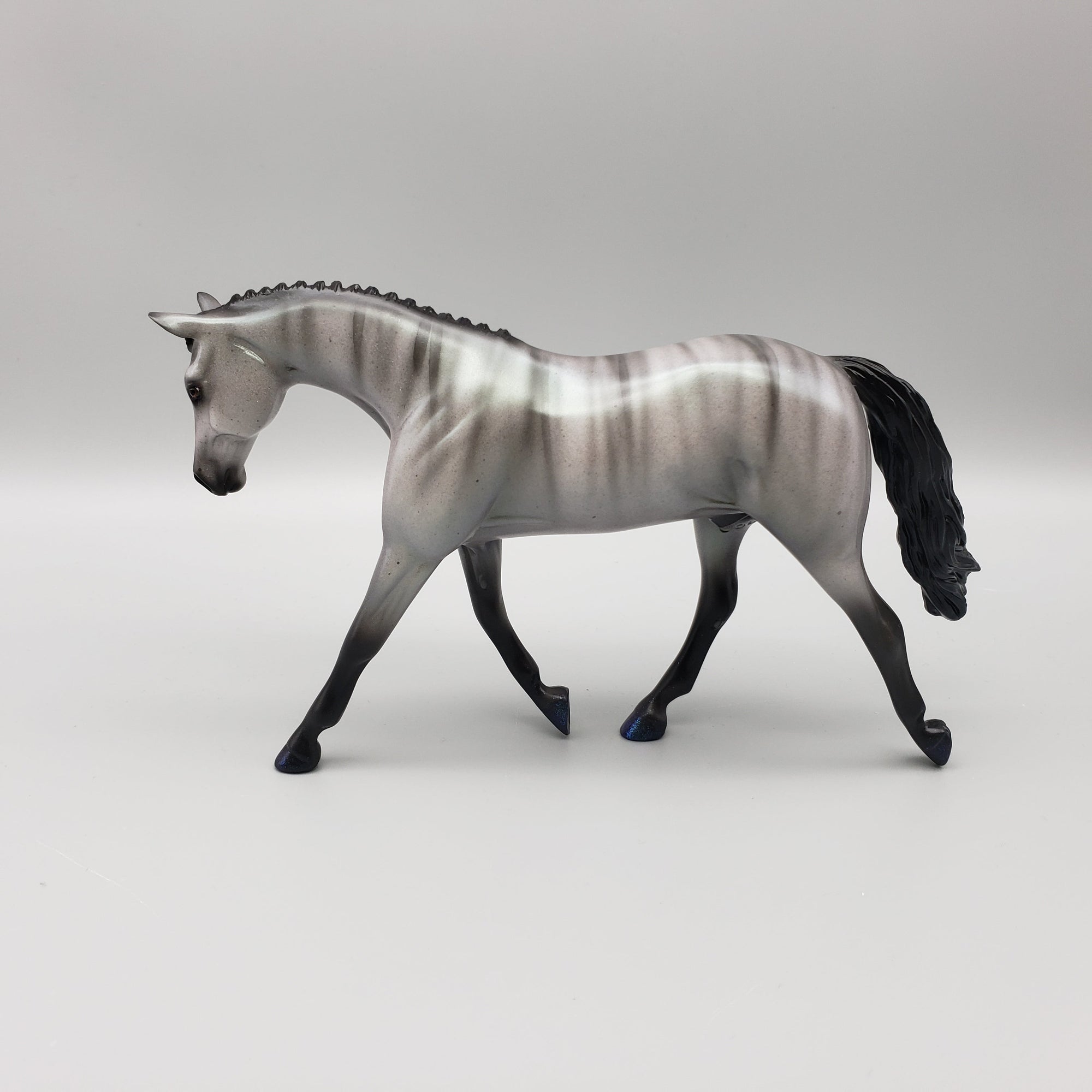 Shark Shine OOAK Halo Roan Brindle Warmblood Pebble By Ellen Robbins EQ23