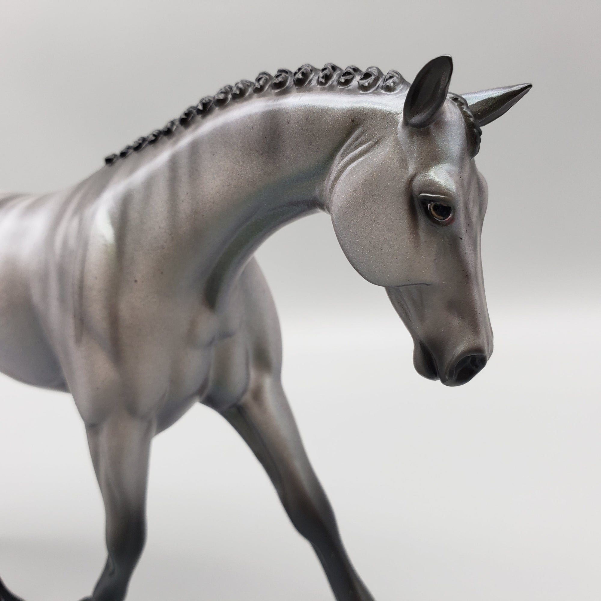 Shark Shine OOAK Halo Roan Brindle Warmblood Pebble By Ellen Robbins EQ23