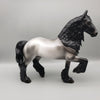 Stormy Weather OOAK Blue Roan Etched Stripe Trotting Drafter By Ashley Palmer EQ23